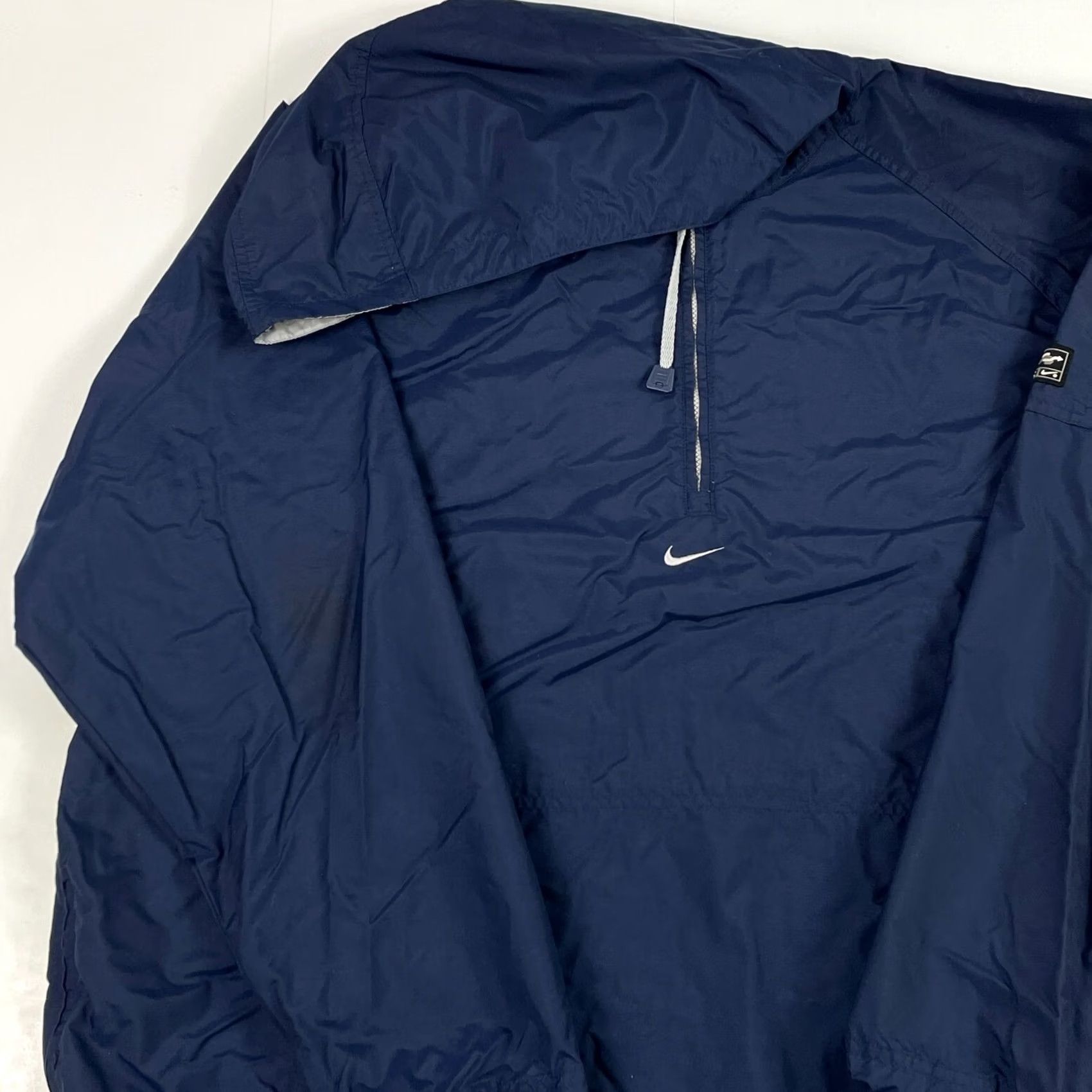 Nike VINTAGE Nike Jacket Men Extra Large Blue Track 1/4 Zip Anorak Hood Center Swoosh Size US XL / EU 56 / 4 - 2 Thumbnail