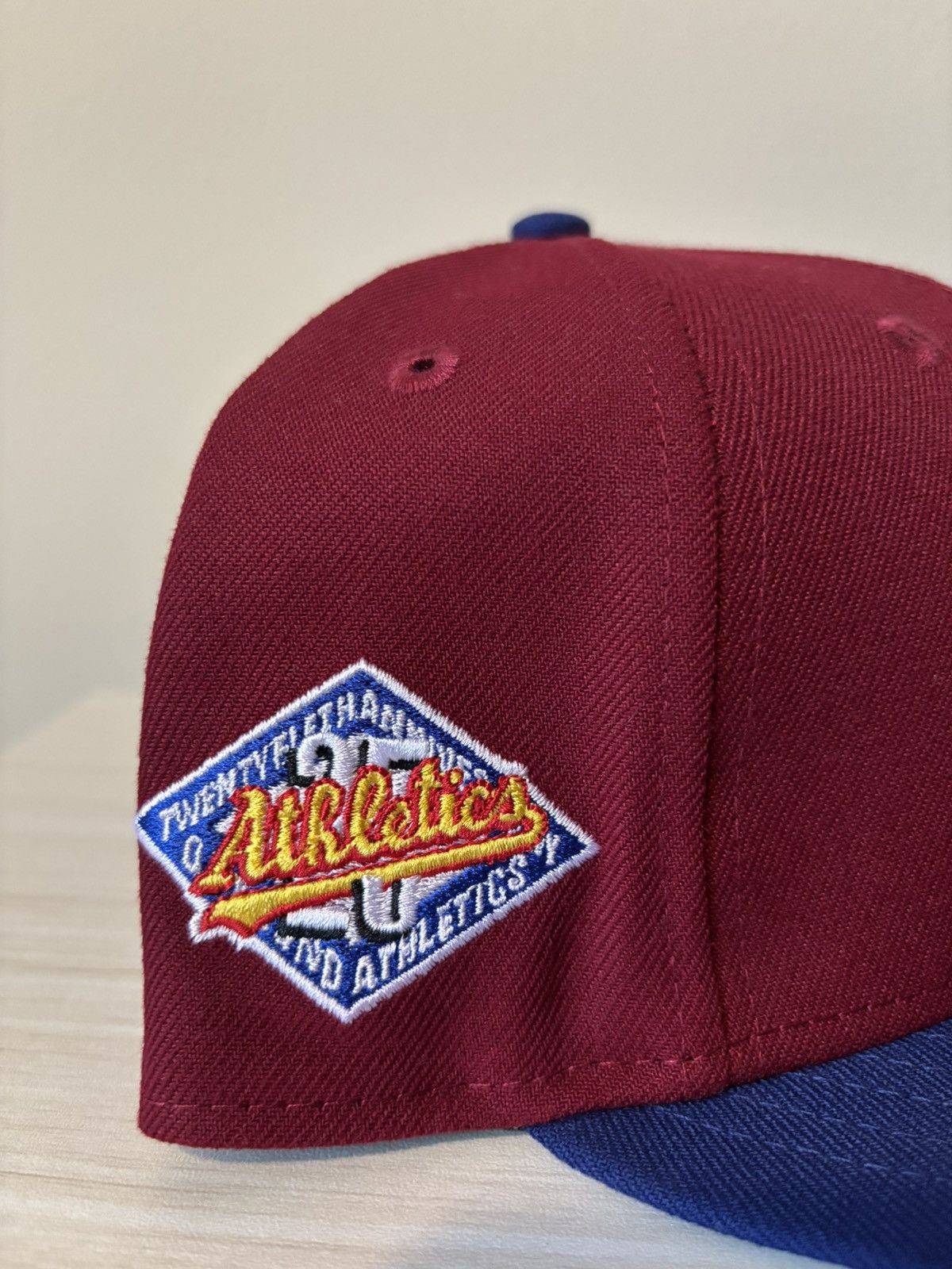 Hat Club Oakland A’s Fitted Size 7 1/2 Sangria Hatclub Size ONE SIZE - 3 Thumbnail