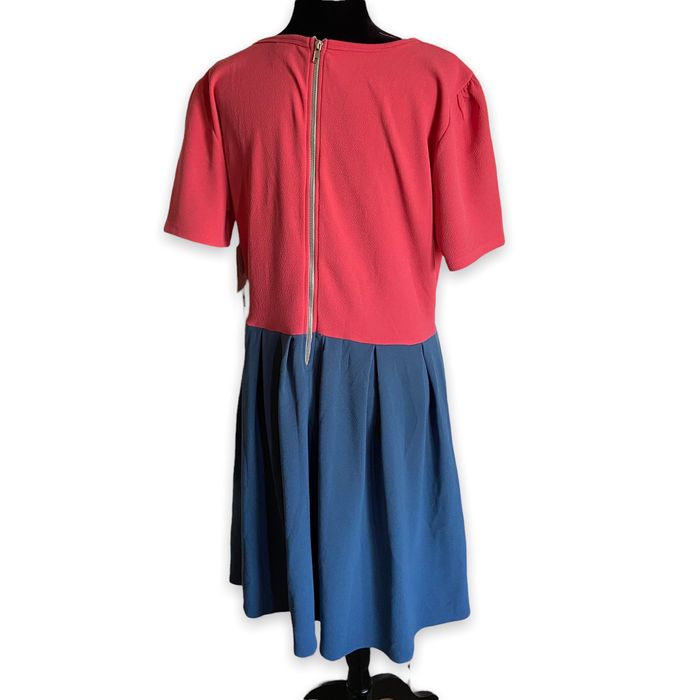 LulaRoe Georgia Dress Women Sz S Blue Striped Tiered Fit & Flare