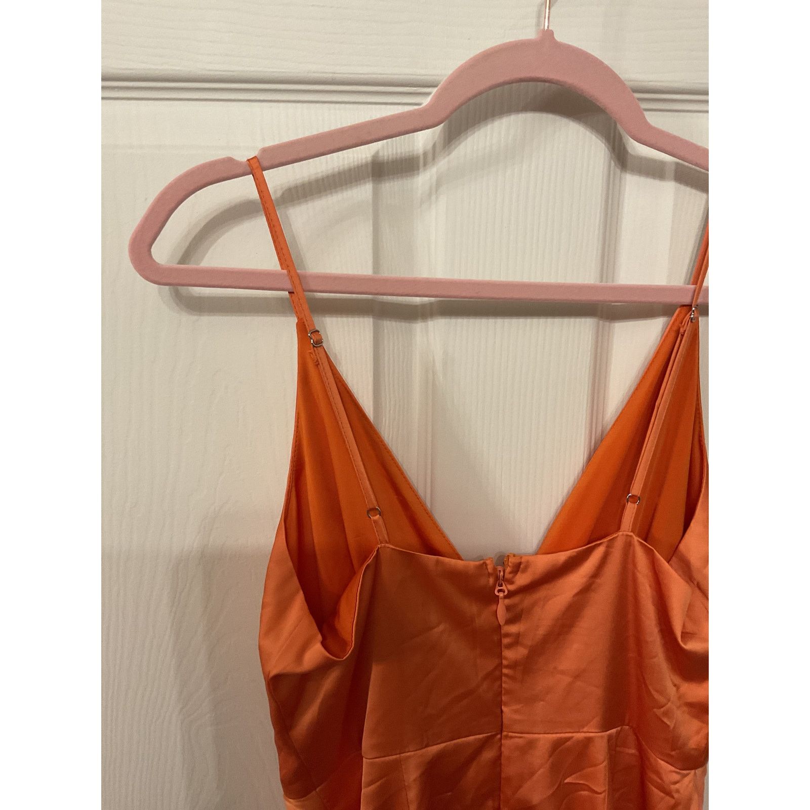 Bebe Bebe Surplice Satin Faux Wrap Mini Dress in Amberglow, S Size S / US 4 / IT 40 - 8 Thumbnail