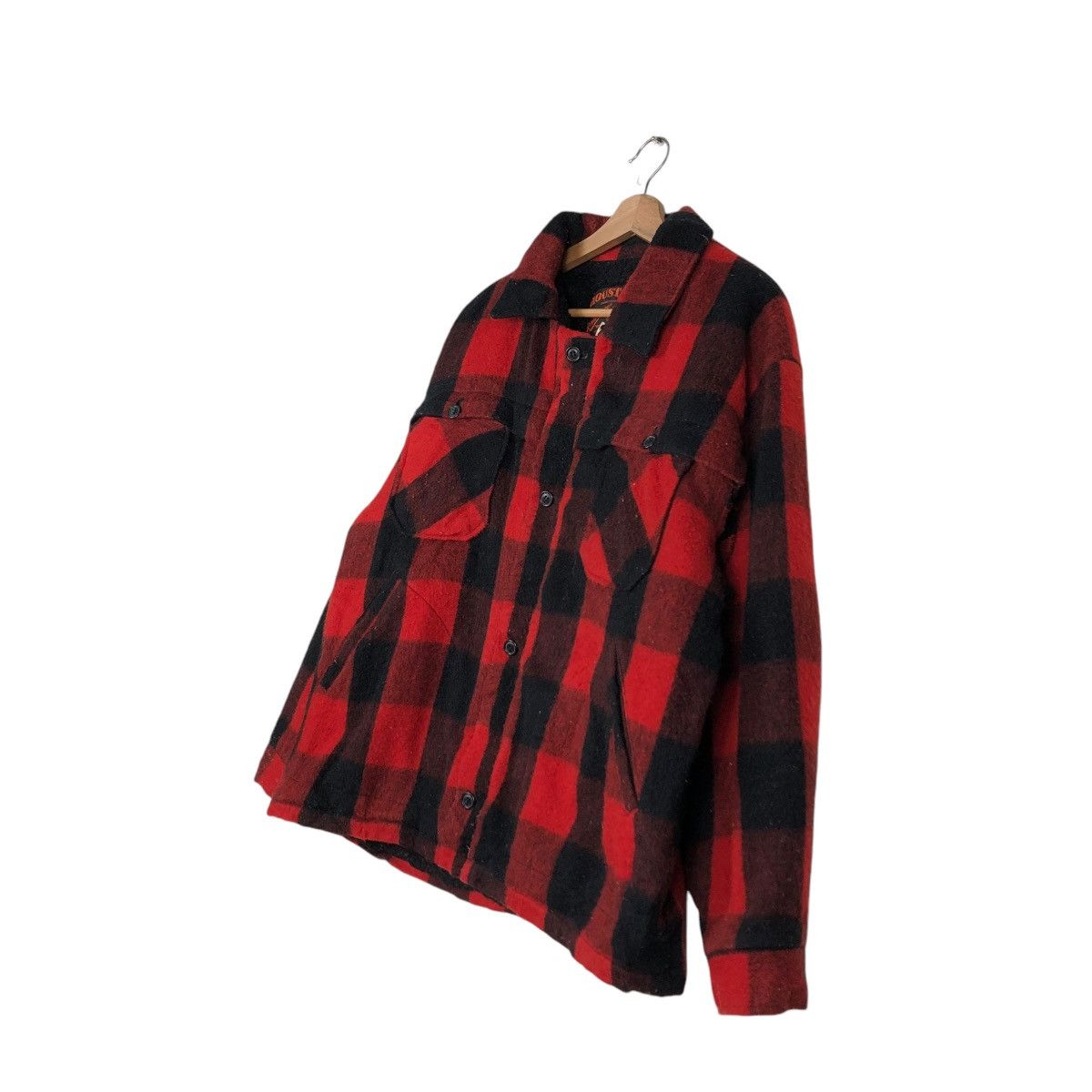 Japanese Brand 🔥VINTAGE WOOL BUTTON BOMBER JACKET HOUSTON TARTAN DESIGN Size US M / EU 48-50 / 2 - 4 Thumbnail
