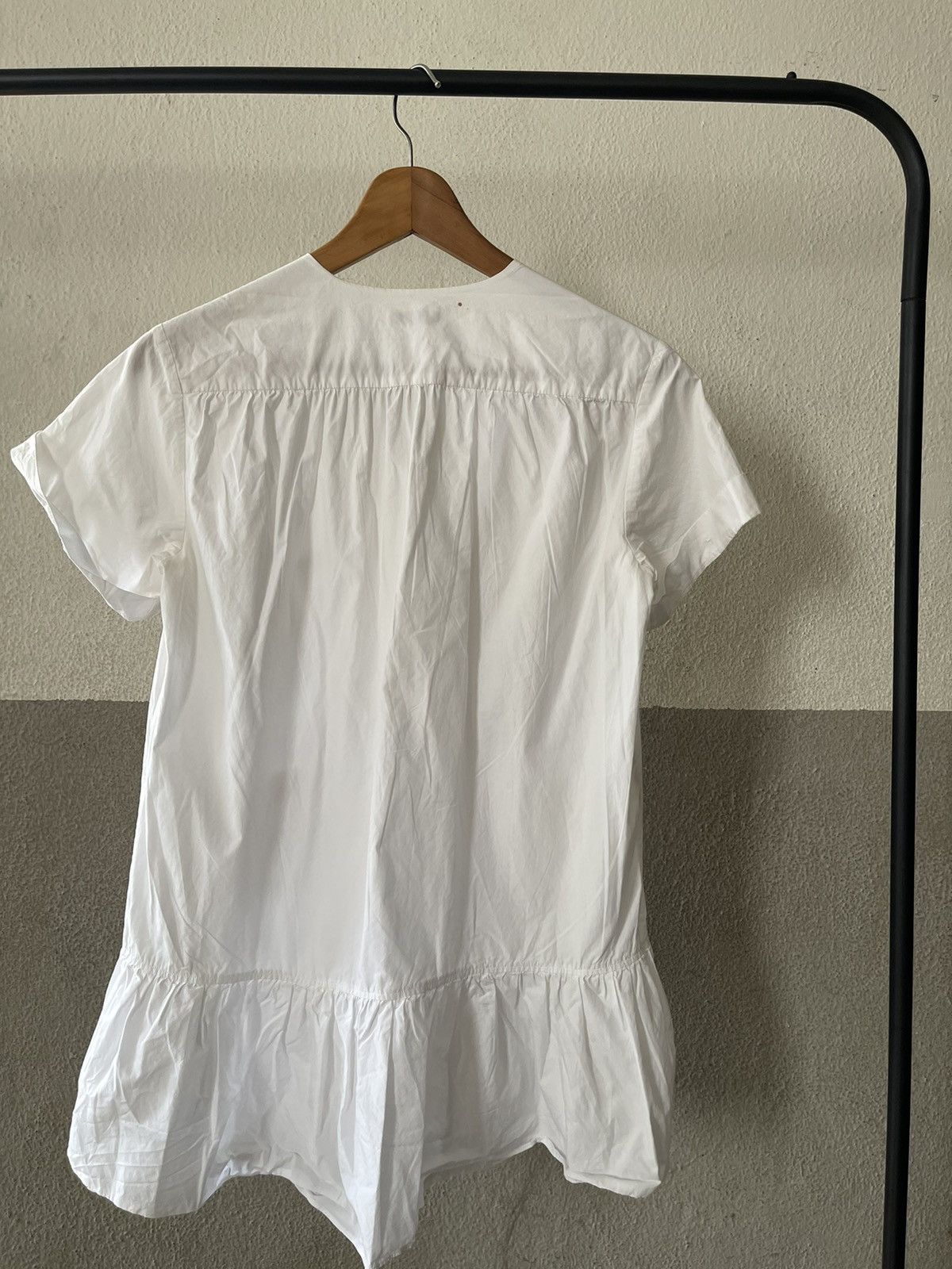 Miu Miu Miu Miu White Ruffle-Hem Blouse Size S / US 4 / IT 40 - 2 Thumbnail