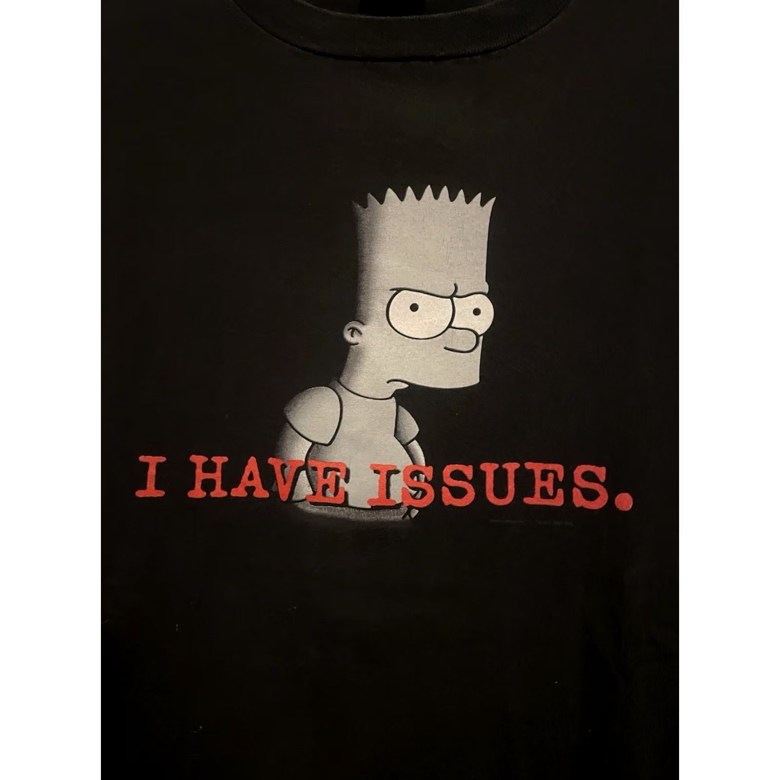 Changes VINTAGE Changes Bart Simpson T-Shirt Black 2XL Mens Short Sleeve Cotton Blend Graphic Print Embroidered Logo 90s USA TV Vintage Size US XXL / EU 58 / 5 - 2 Thumbnail