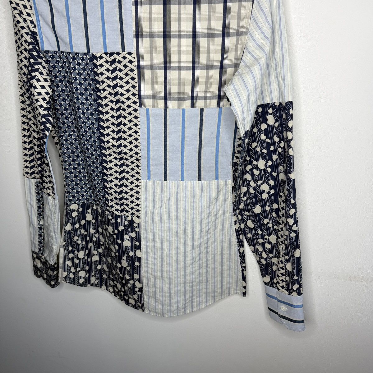 Burberry Burberry Runaway Patchowrk Button Up Shirt Blue Print Size US S / EU 44-46 / 1 - 7 Thumbnail