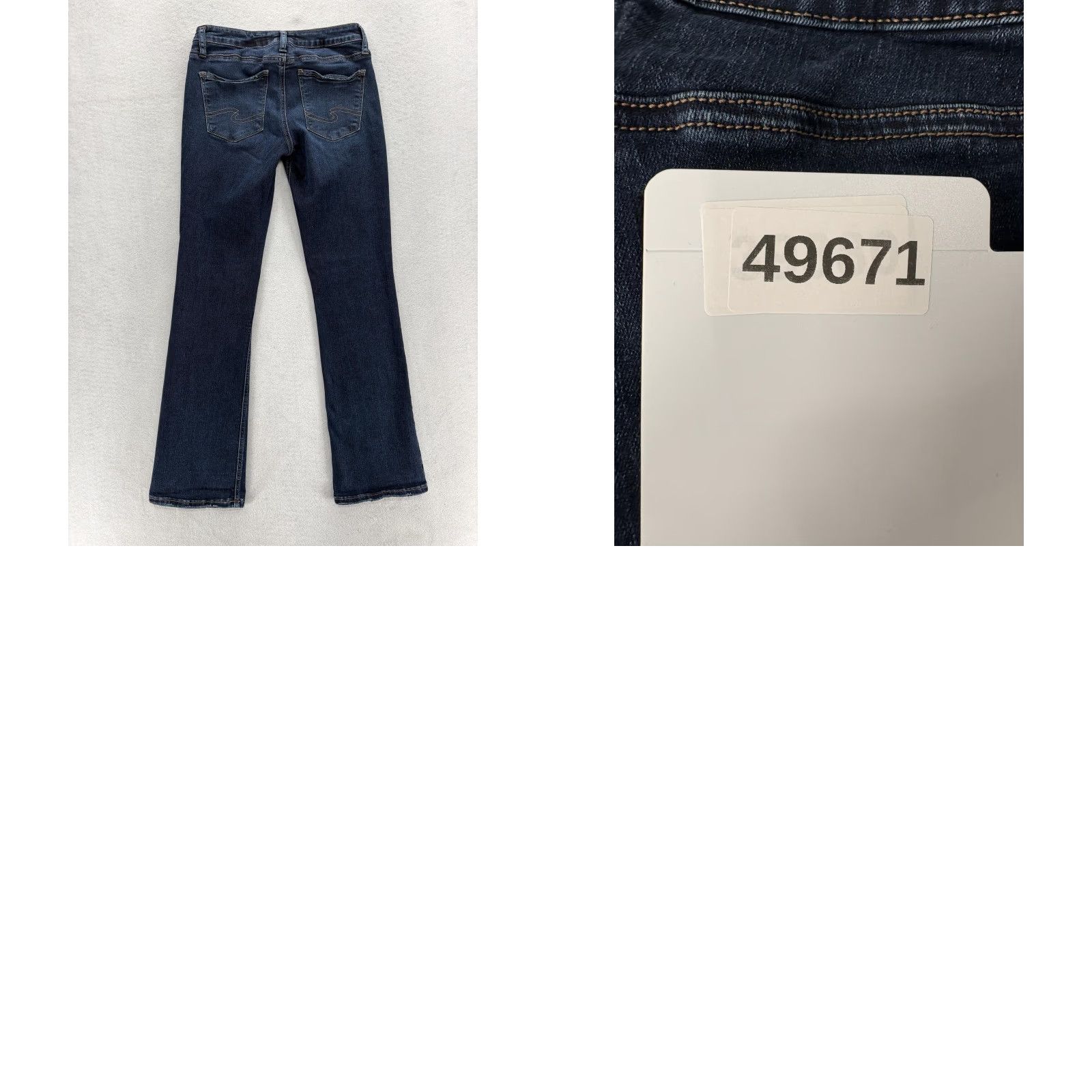 Silver Jeans Co. Silver Jeans Tuesday Slim Boot Womens 27x31 Blue Dark Wash Bootcut Stretch Y2K Jeans Size 27" / US 4 / IT 40 - 9 Thumbnail