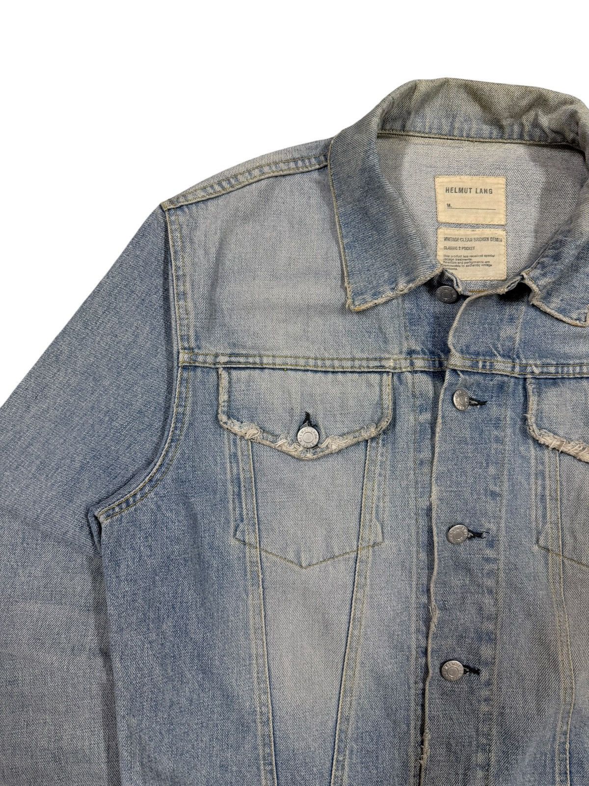 Helmut Lang Archive🔥2004 Helmut Lang Clean Broken Denim Classic 2 Pocket Size US M / EU 48-50 / 2 - 7 Thumbnail