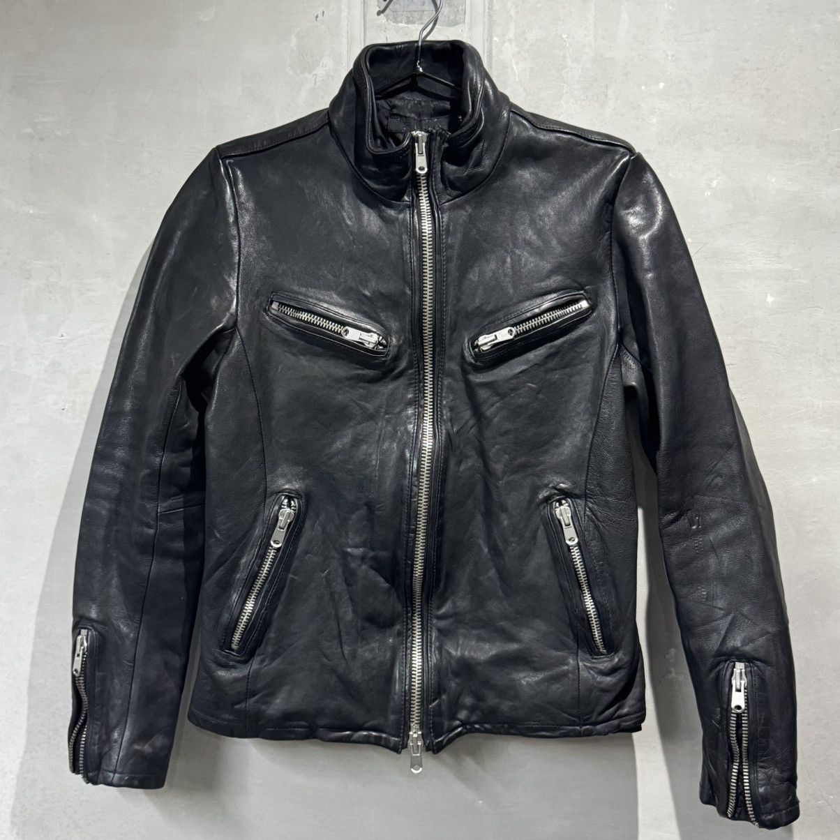 GOSTAR DE FUGA blue leather jacket | Grailed