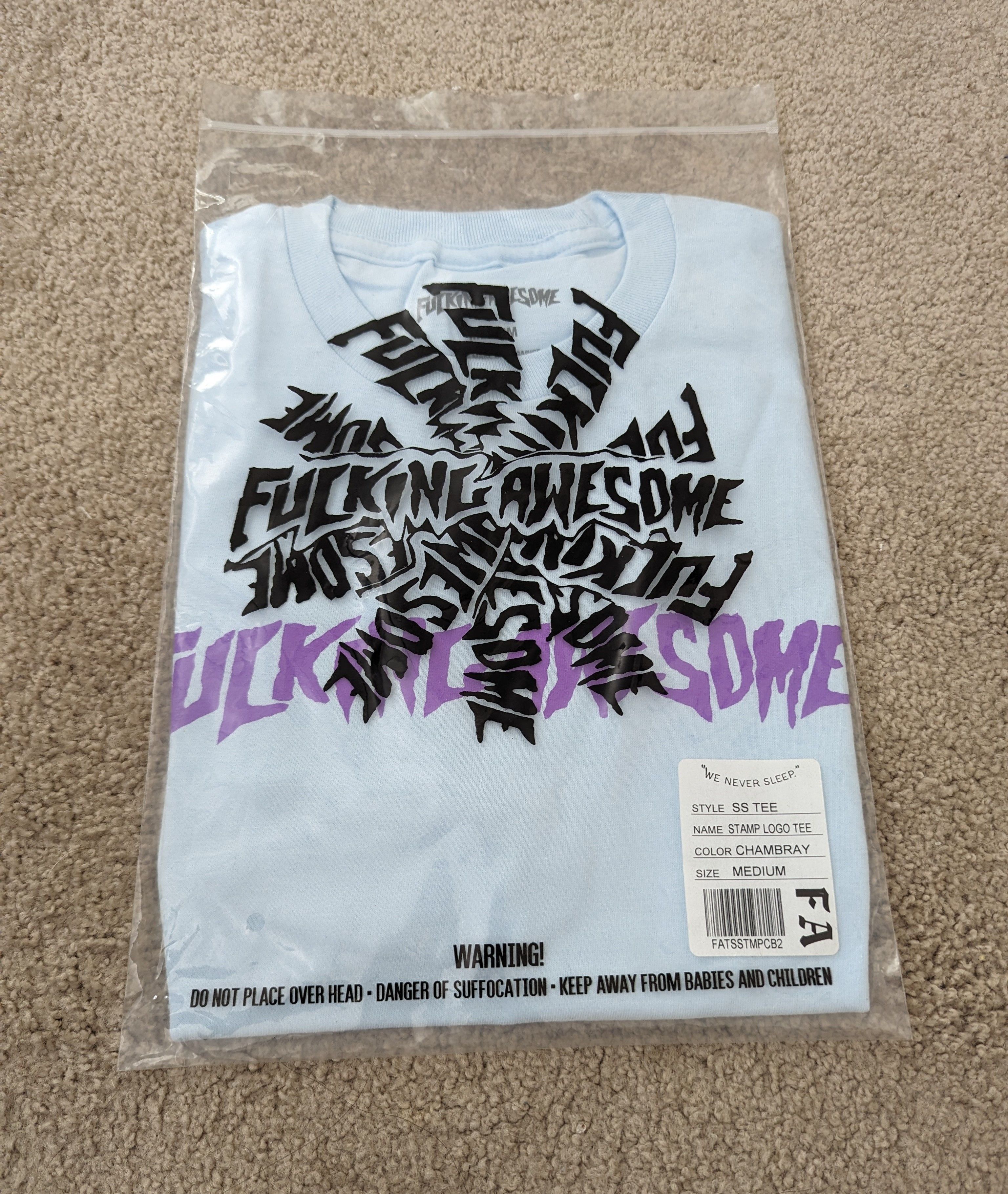 Fucking Awesome Stamp Logo Tee (Chambray) Size US M / EU 48-50 / 2 - 1 Thumbnail