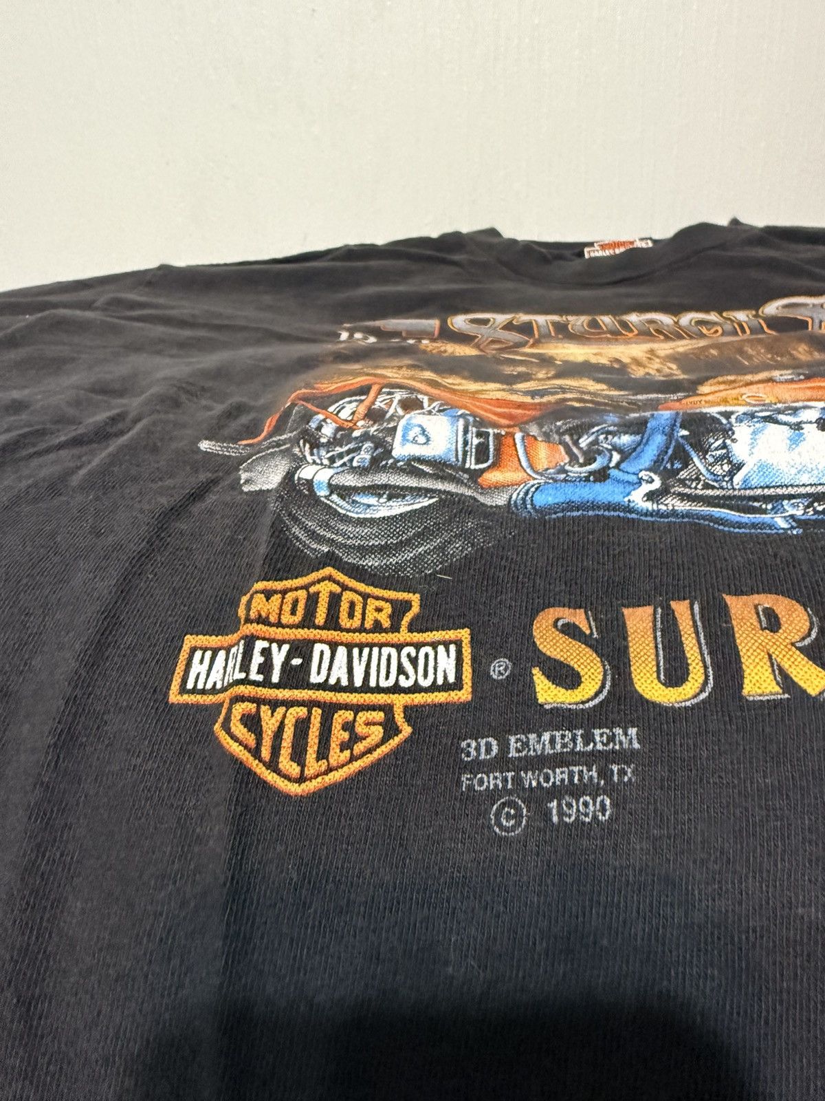 Harley Davidson Vintage Harley Davidson Sturgis Survivors 50th yr 3D Emblem Size US XL / EU 56 / 4 - 2 Thumbnail