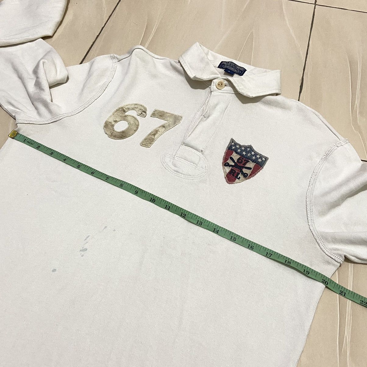 Polo Ralph Lauren 💥RARE💥 Vintage Polo Ralph Lauren #67 Rugby Usa Flag Big Logo Size US S / EU 44-46 / 1 - 12 Thumbnail