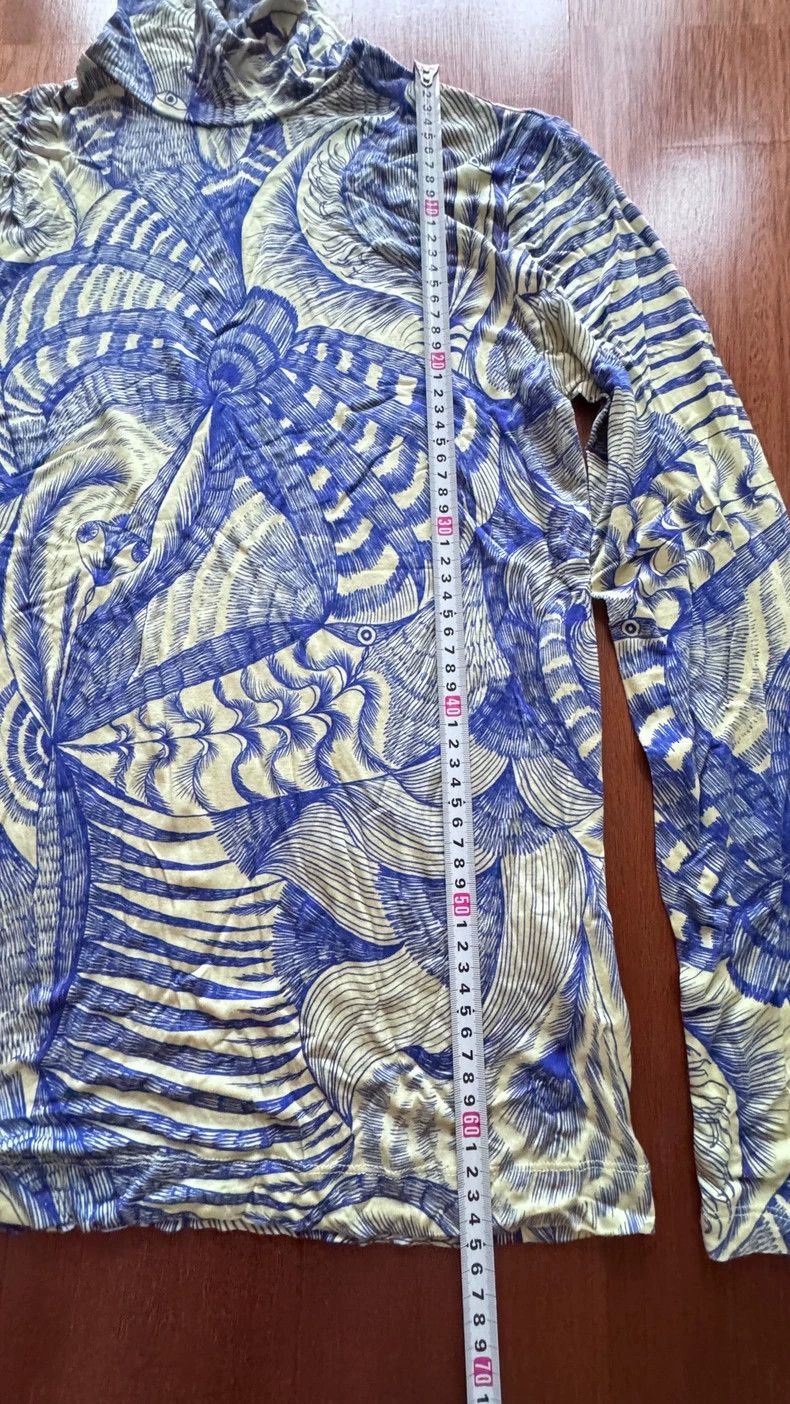 Dries Van Noten DRIES VAN NOTEN Blue patterned long-sleeved shirt Size M / US 6-8 / IT 42-44 - 2 Thumbnail