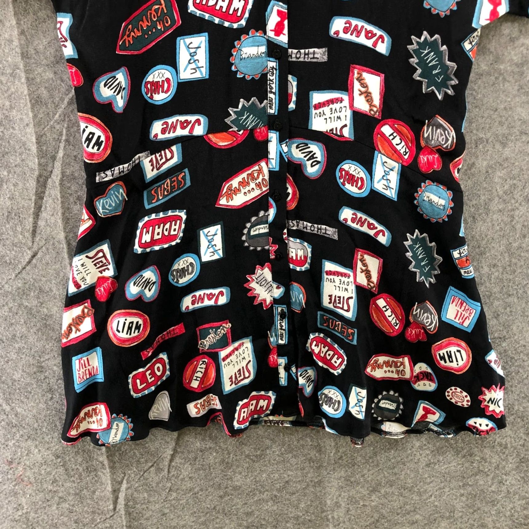 Zara ZARA Shirt Dress Womens S Multicolor Printed Mini Button Collared Short Sleeve Rayon Viscose Casual Size S / US 4 / IT 40 - 4 Thumbnail