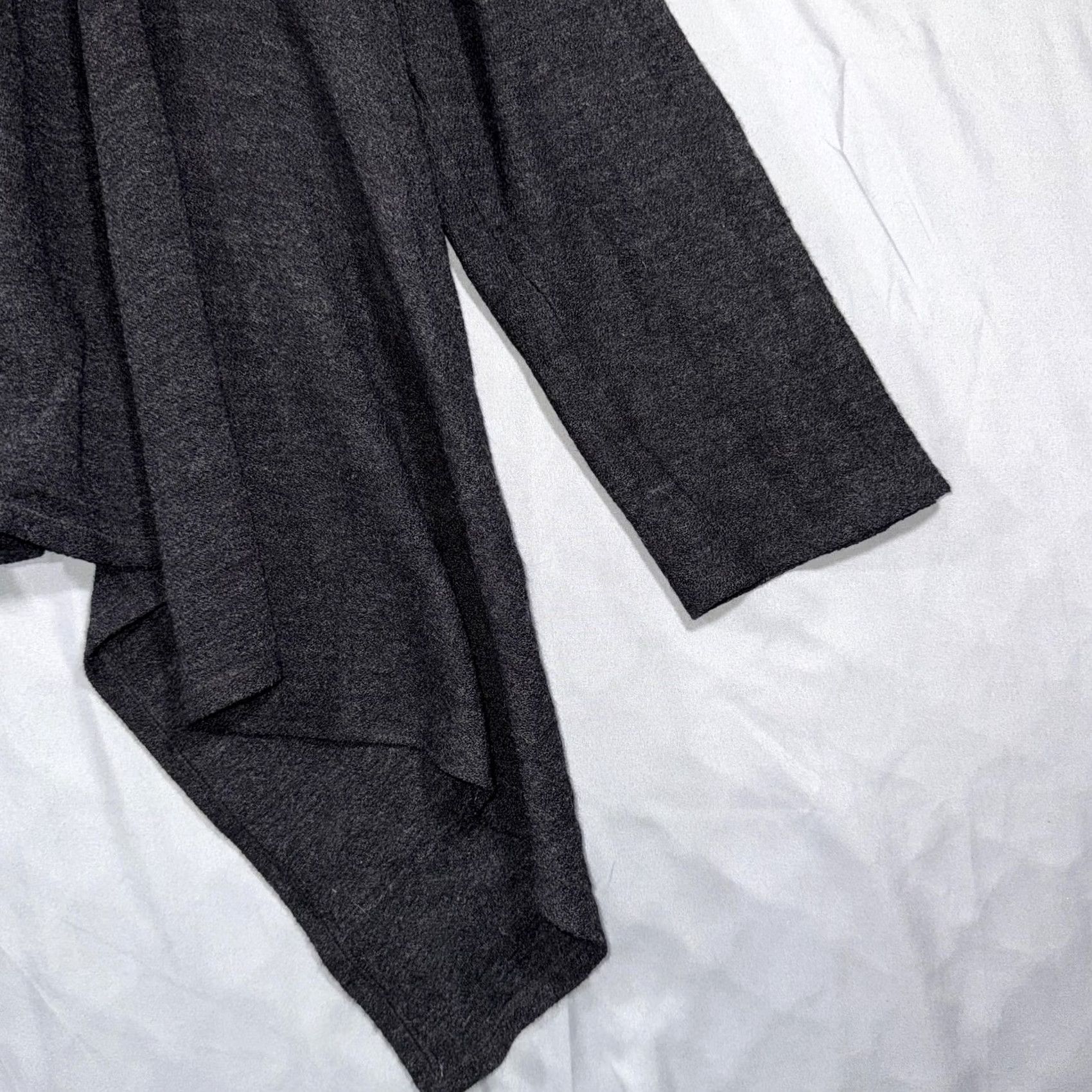 Eileen Fisher Eileen Fisher Cardigan Sweater Womens Medium Gray 100% Wool Open Drape Front Size M / US 6-8 / IT 42-44 - 5 Thumbnail