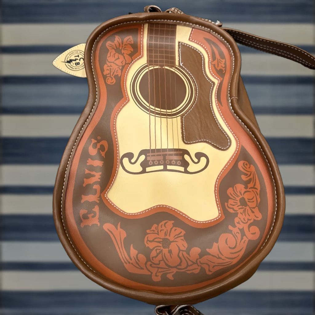 Paul Frank VINTAGE Paul Frank Elvis Presley Guitar Purse Vinyl Bag 13in 8in Medium Shoulder Bag Women Size ONE SIZE - 1 Thumbnail