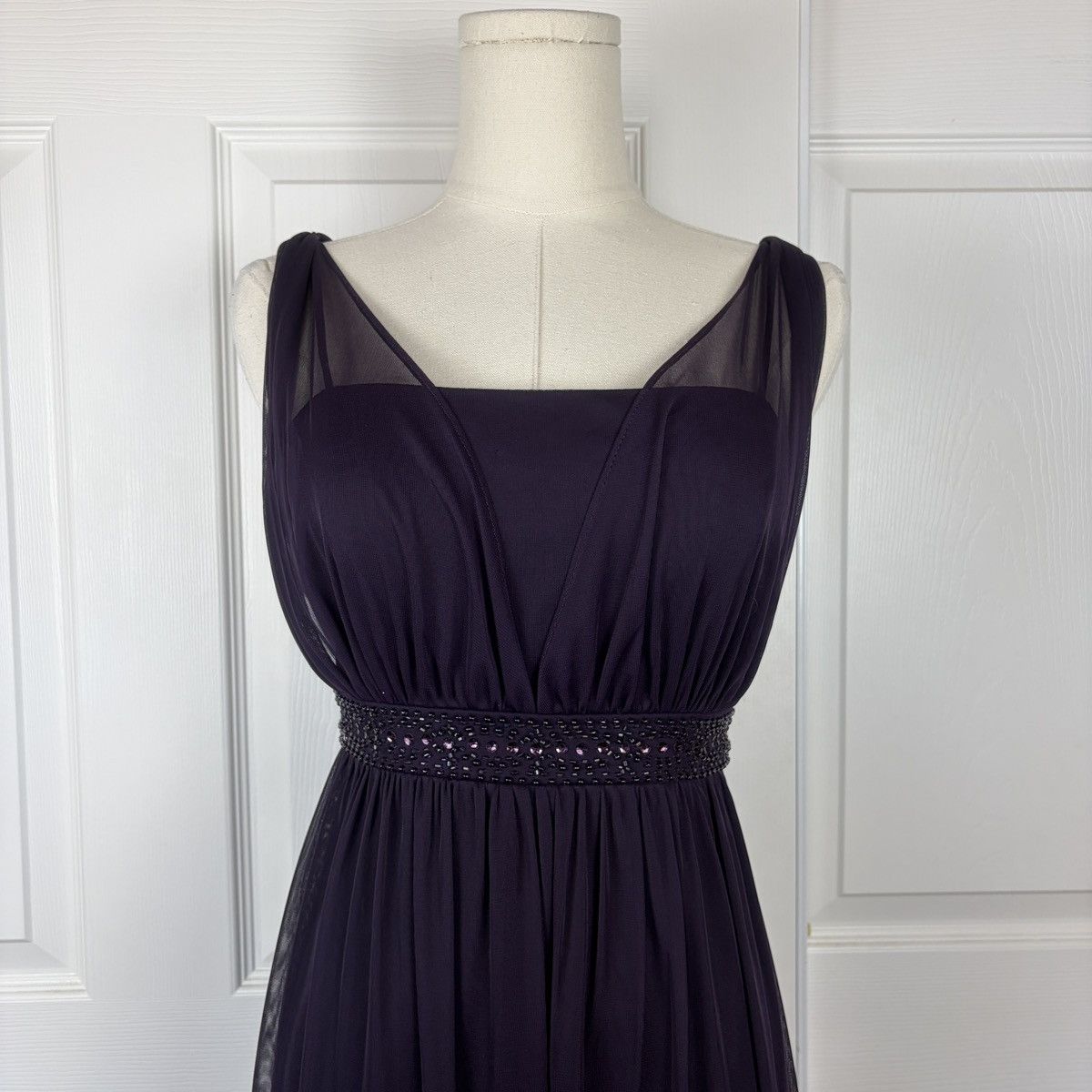 Other Vintage dressbarn purple beaded midi dress Size L / US 10 / IT 46 - 2 Thumbnail