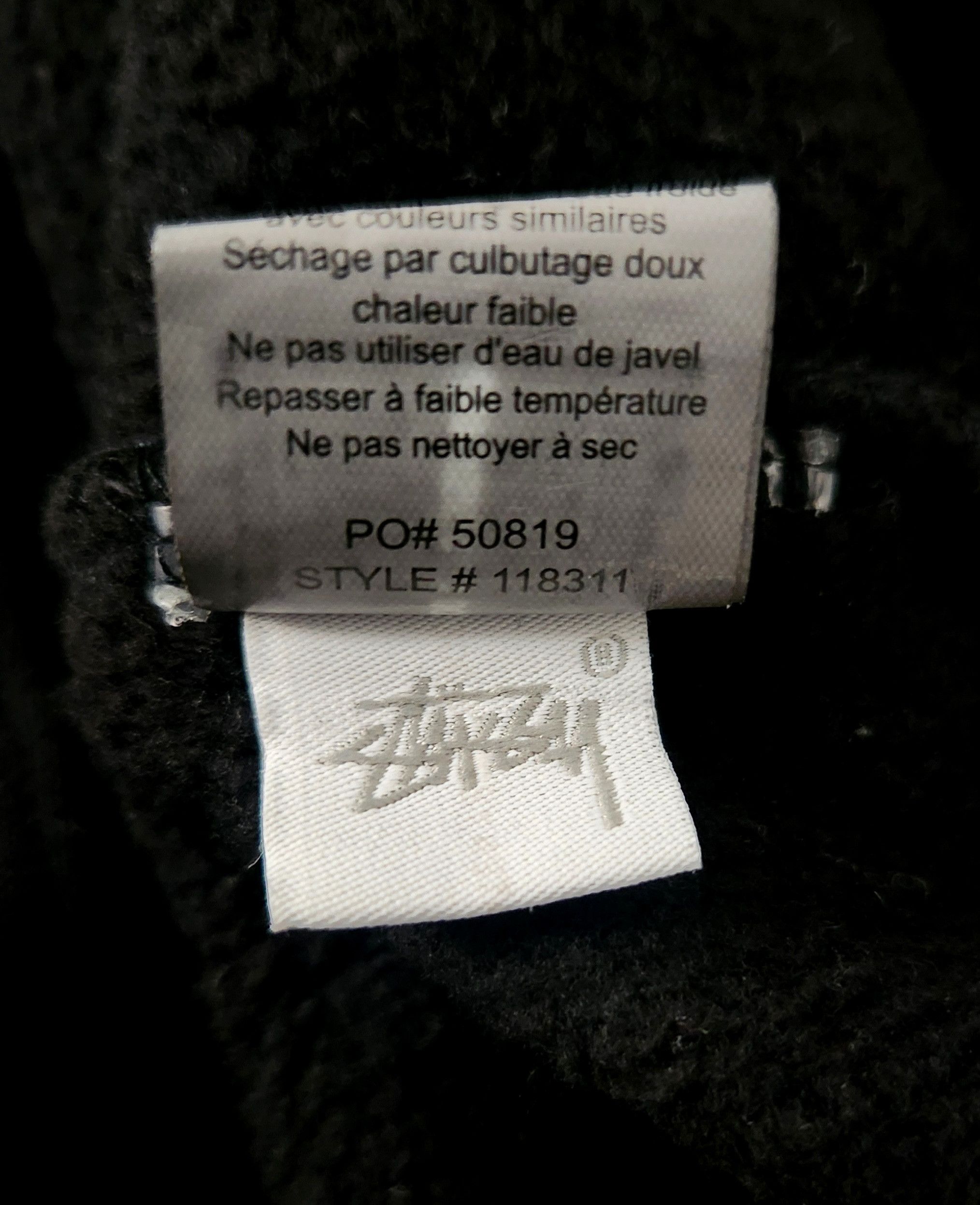 Stussy Stussy Stock Spellout Logo Hoodie Black Embroidered Men's XL Size US XL / EU 56 / 4 - 10 Thumbnail