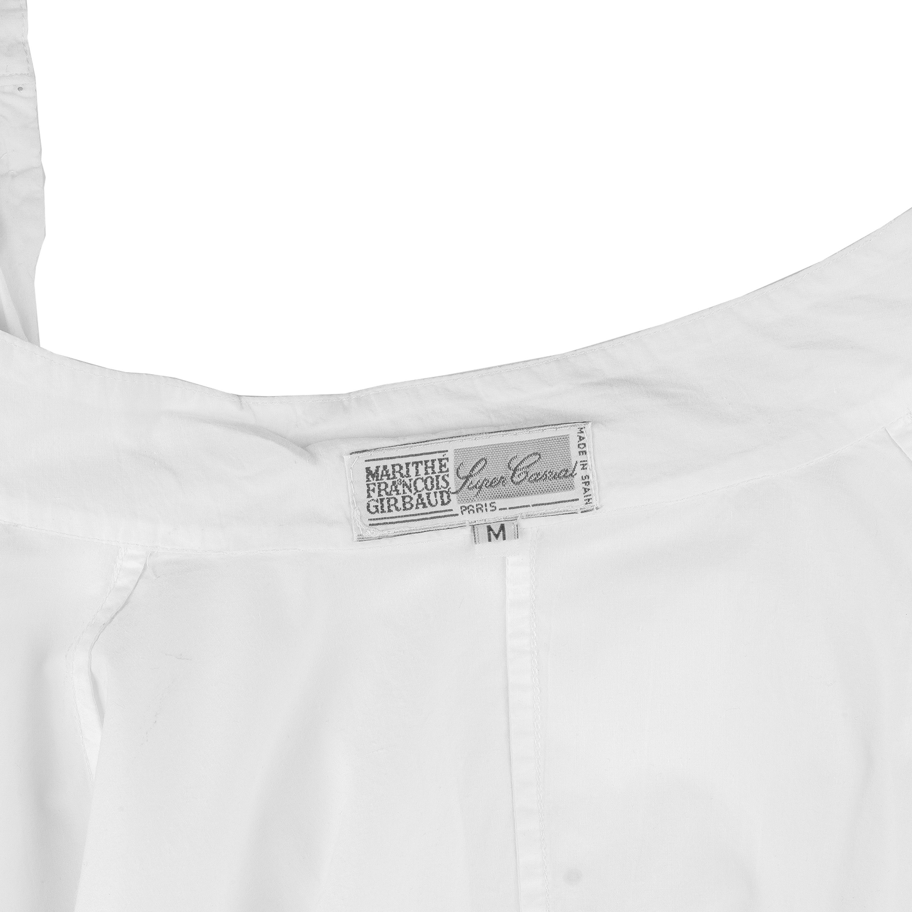 Marithe + Francois Girbaud Marithé François Girbaud Vintage White Frill Shirt (M) Size M / US 6-8 / IT 42-44 - 7 Thumbnail