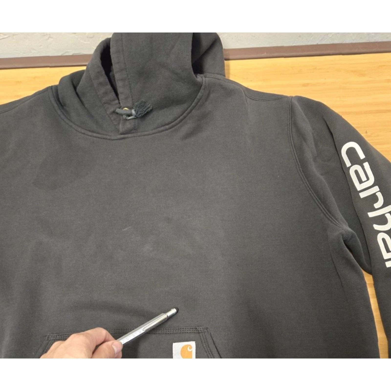 Carhartt Carhartt Hoodie Men 2XL Black Fleece Pullover Sweatshirt Hooded Pockets Stretch Workwear Casual Size US XXL / EU 58 / 5 - 4 Thumbnail