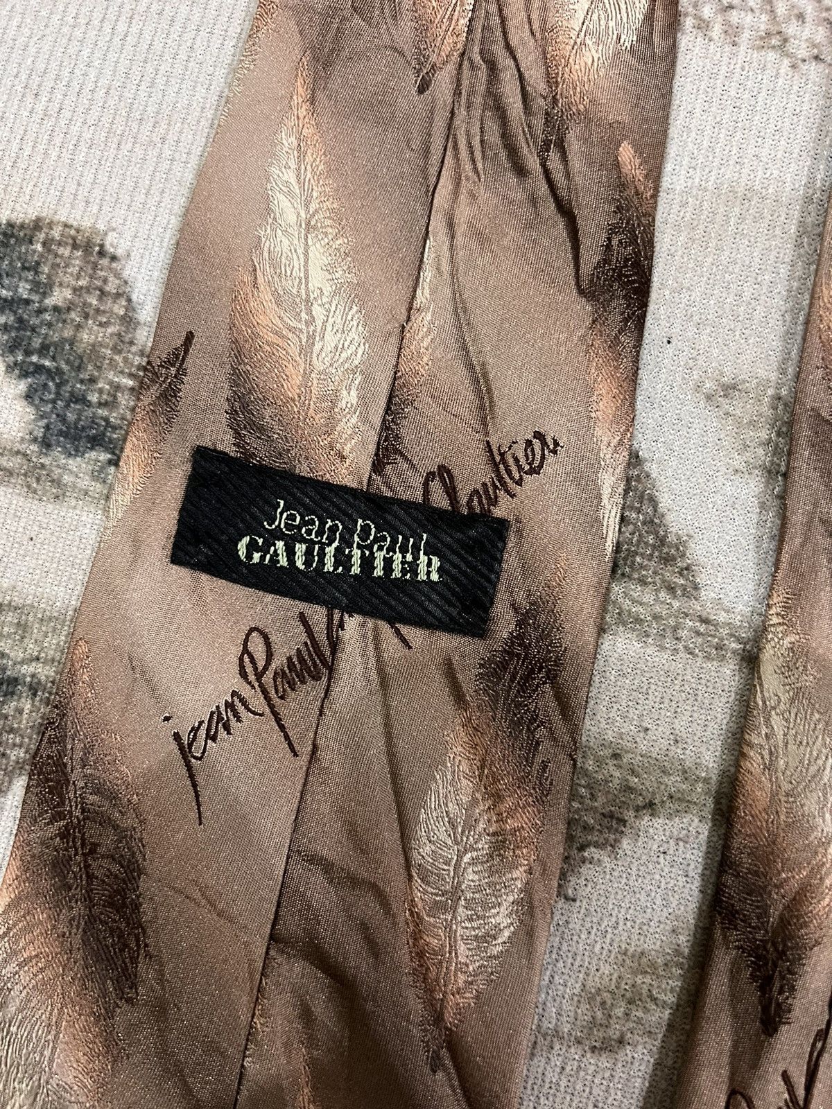Jean Paul Gaultier Jean Paul Gaultier Spell Out Silk Tie Size ONE SIZE - 6 Thumbnail