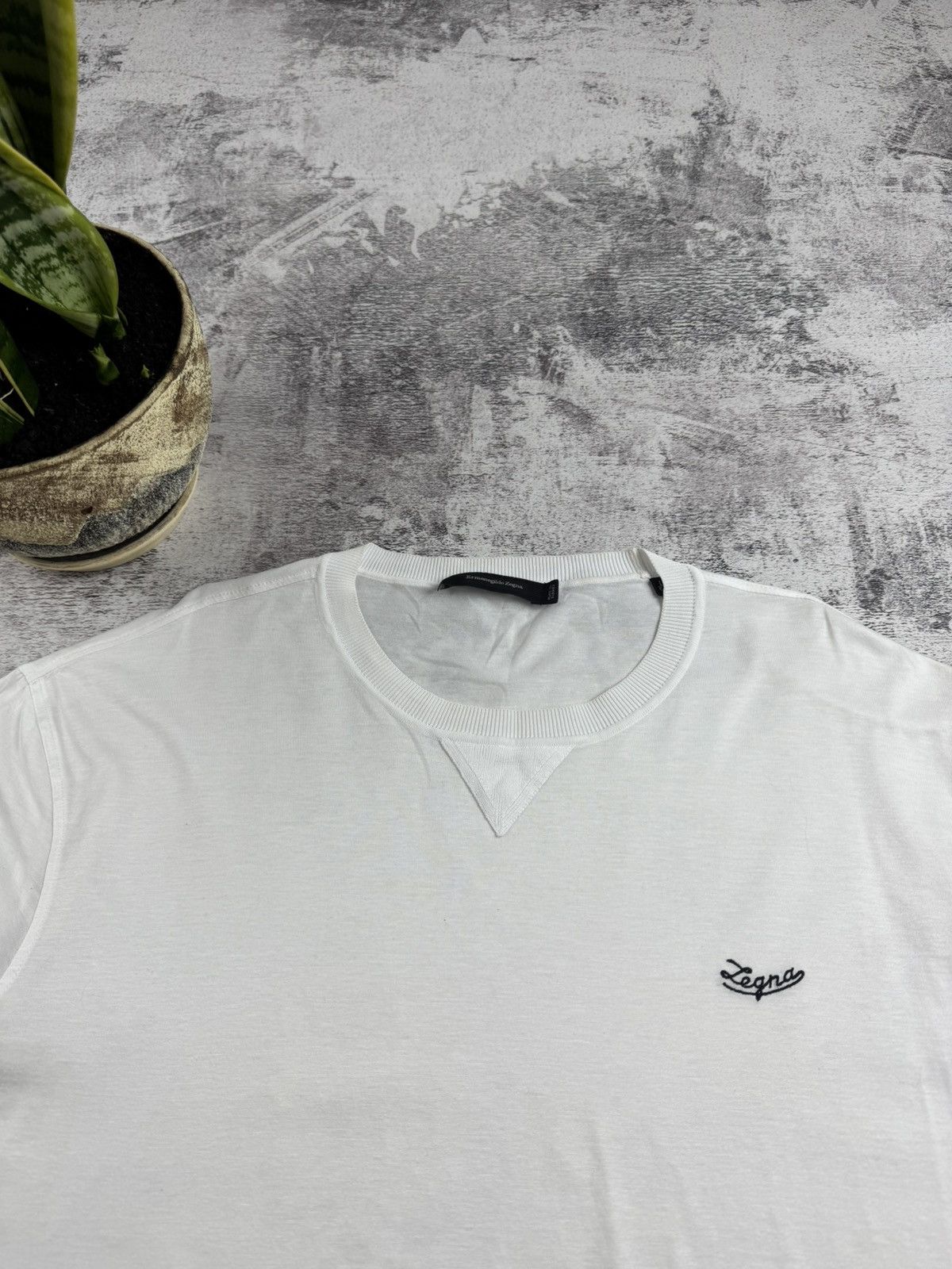 Ermenegildo Zegna Ermenegildo Zegna Size 52 Large Luxury White Mini Logo Men’s T Shirt Tee Jersey Size US L / EU 52-54 / 3 - 7 Thumbnail