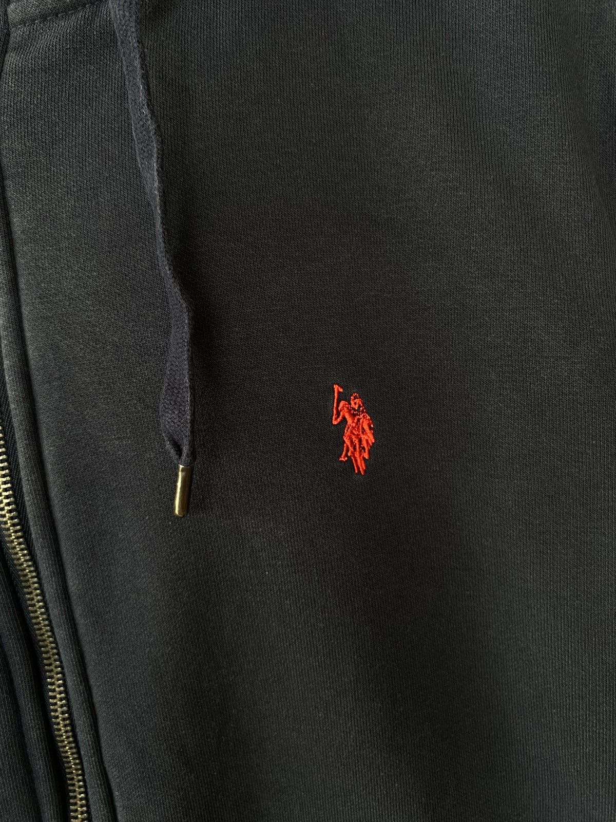 U.S. Polo Assn. Vintage U.S. Polo Assn. Classic Fit Fleece Hoodie Navy Blue with Red Logo Size US L / EU 52-54 / 3 - 4 Thumbnail
