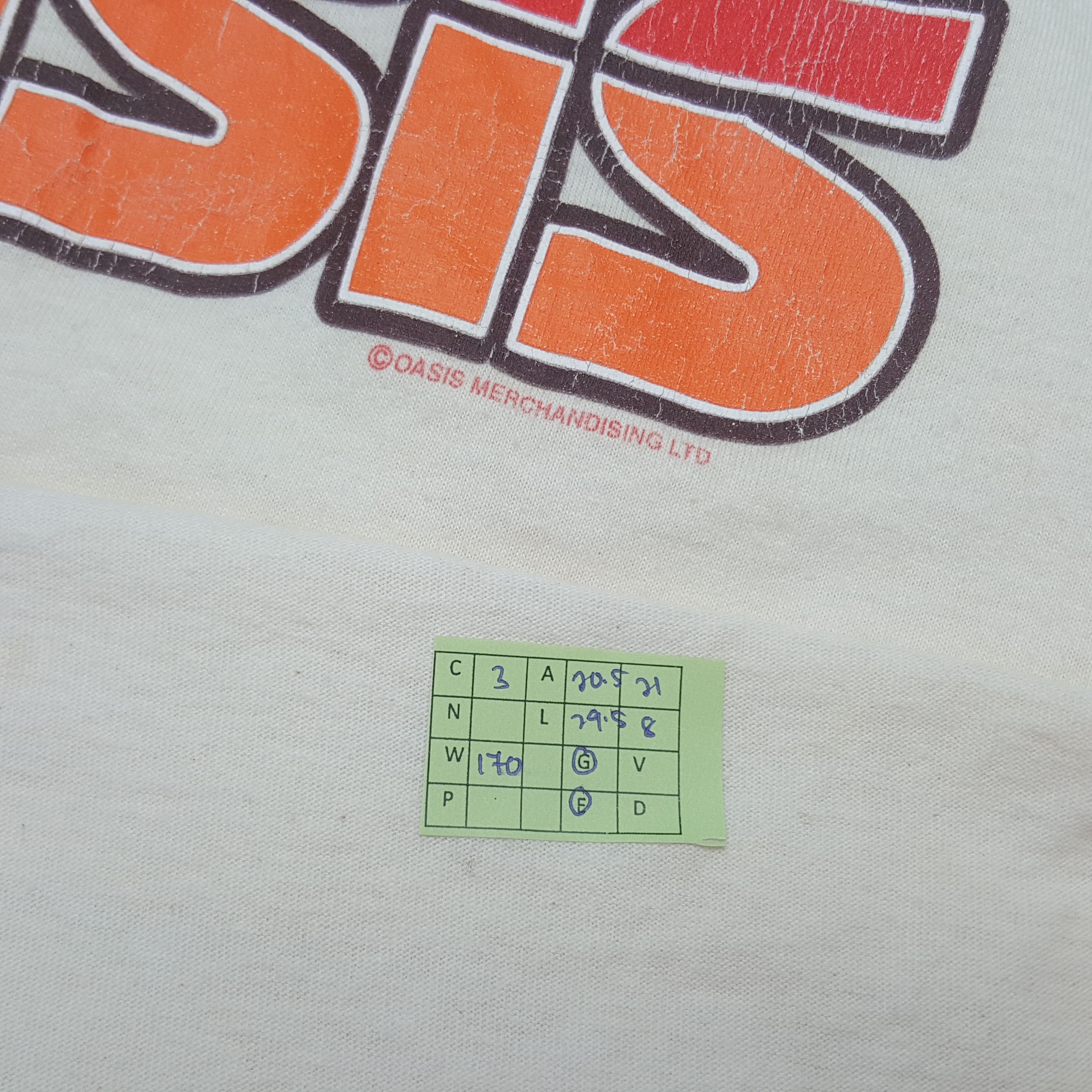 Band Tees Vintage Oasis Britpop Rock Band 90's Tshirt RR3 Size US M / EU 48-50 / 2 - 6 Thumbnail