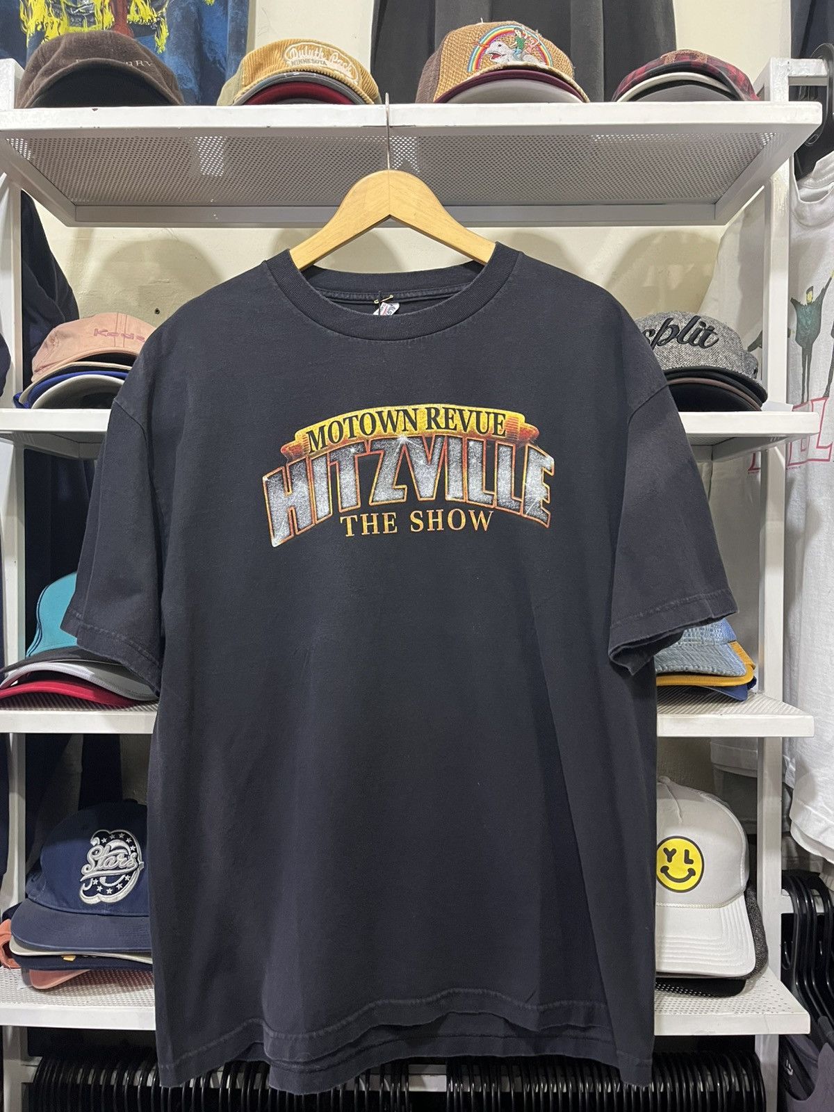 Vintage Motown Revue Mens Black Hitzville The Show Dreamgirl Jin Size US XL / EU 56 / 4 - 1 Thumbnail