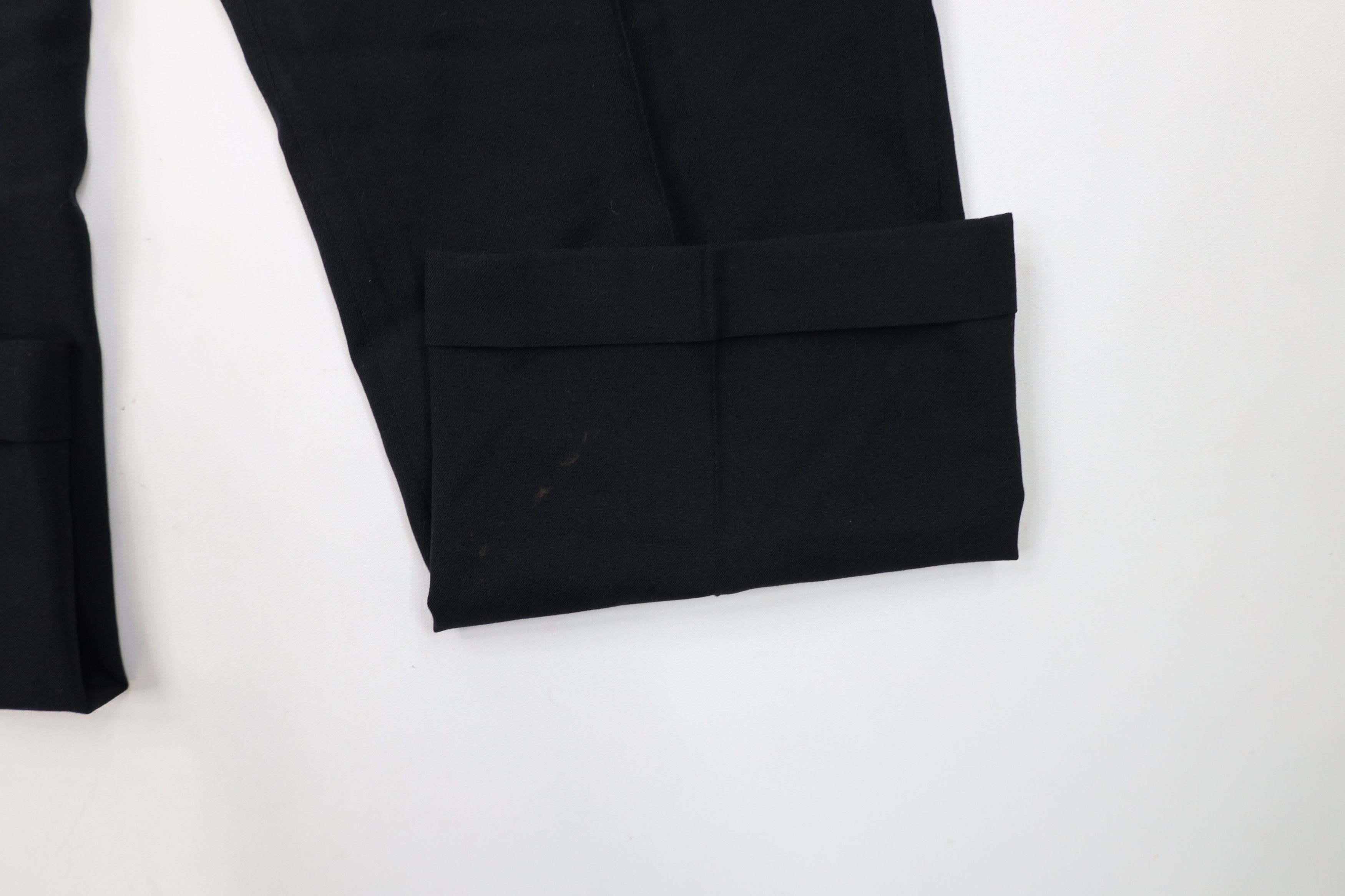 Vintage Vintage 70s Streetwear Wool Cuffed Wide Leg Pants Black USA Size US 34 / EU 50 - 6 Thumbnail