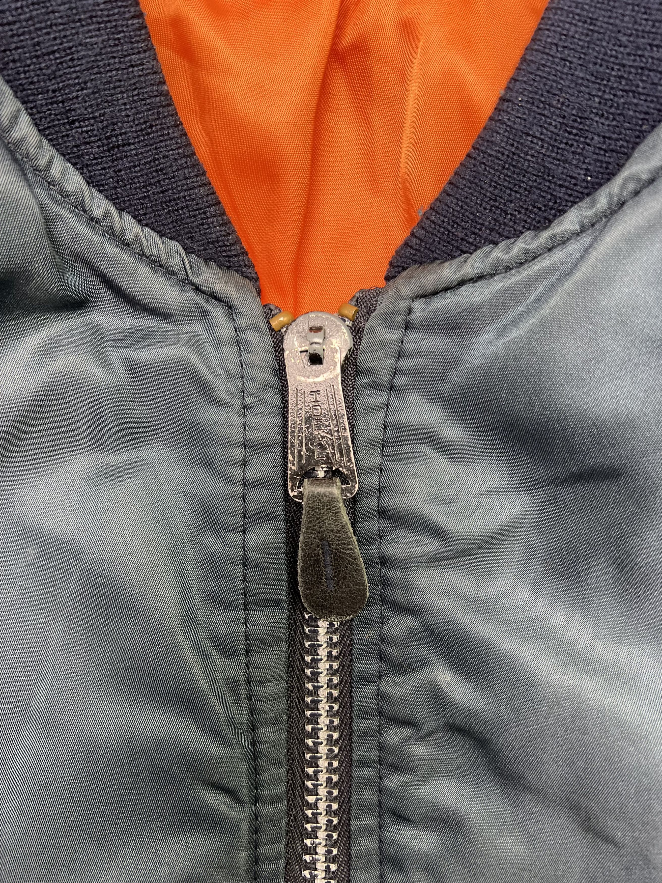 Other WILKER MA-1 BOMBER JACKET BLUE MADE IN USA Size US L / EU 52-54 / 3 - 5 Thumbnail