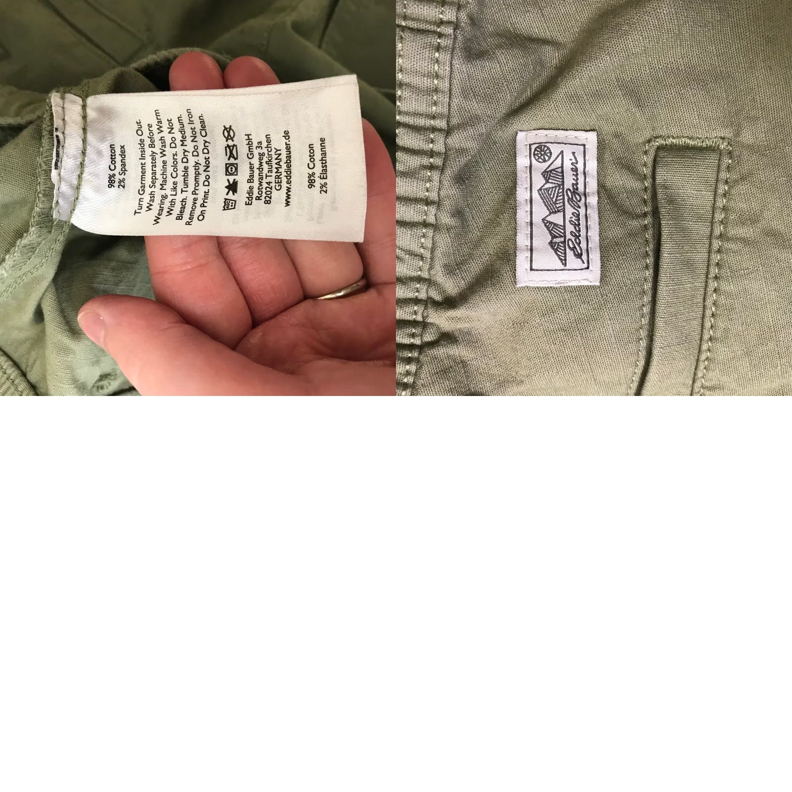 Eddie Bauer Eddie Bauer Women Olive Green Cargo Jogger Pants Drawstring Zip Ankles Size 8 Size 30" / US 8 / IT 44 - 8 Thumbnail