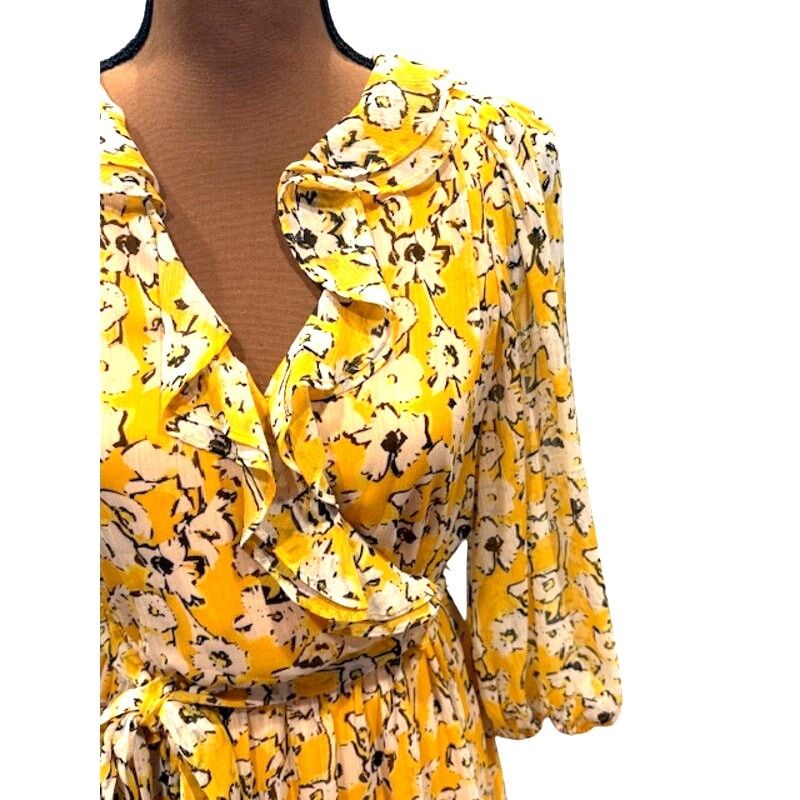 Karl Lagerfeld Karl Lagerfeld Paris Chiffon Floral Print V-Neck Mini Dress Size M / US 6-8 / IT 42-44 - 4 Thumbnail