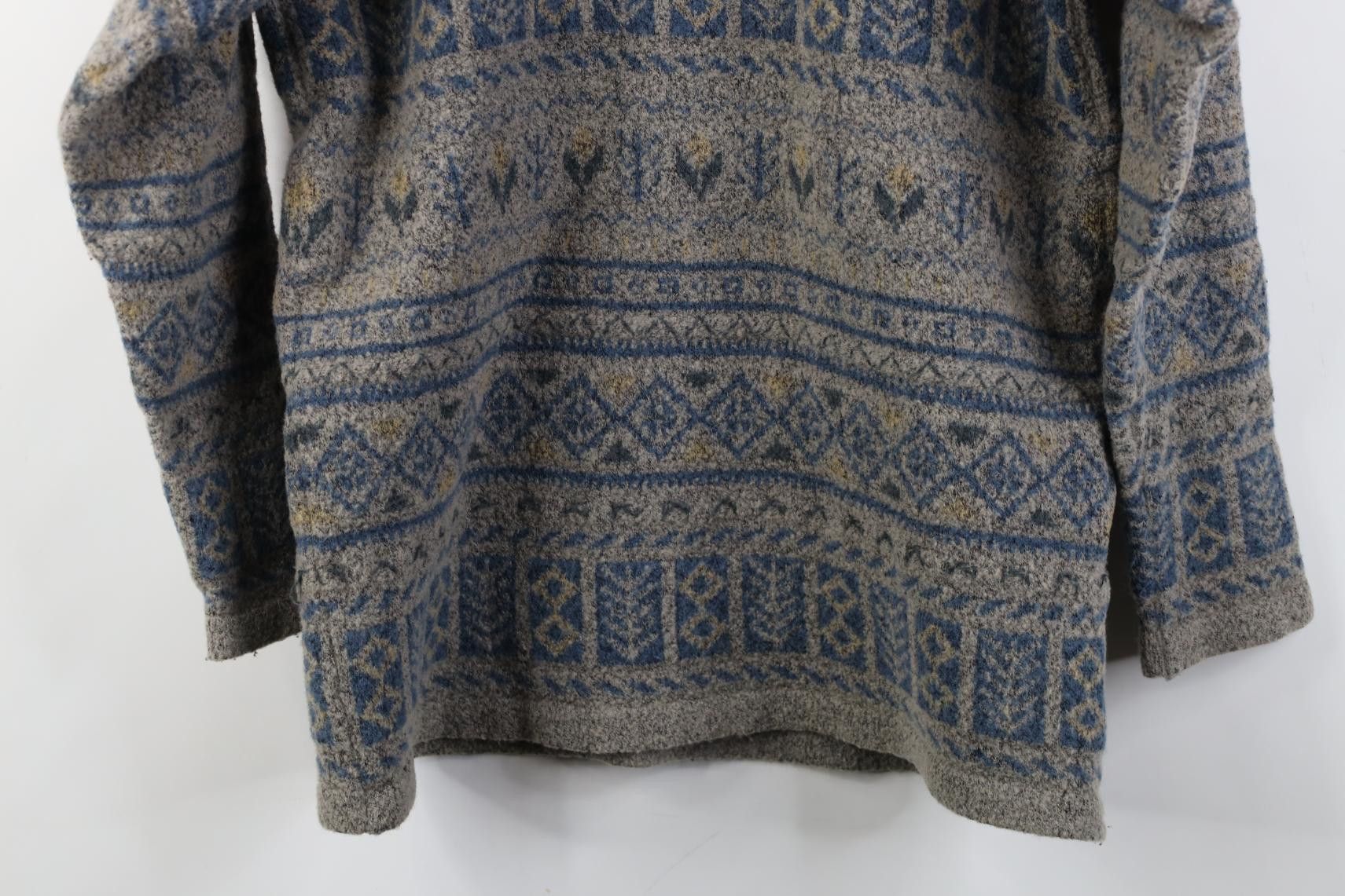 Express Vintage 90s Express Flower Fair Isle Knit V-Neck Sweater Size S / US 4 / IT 40 - 12 Thumbnail