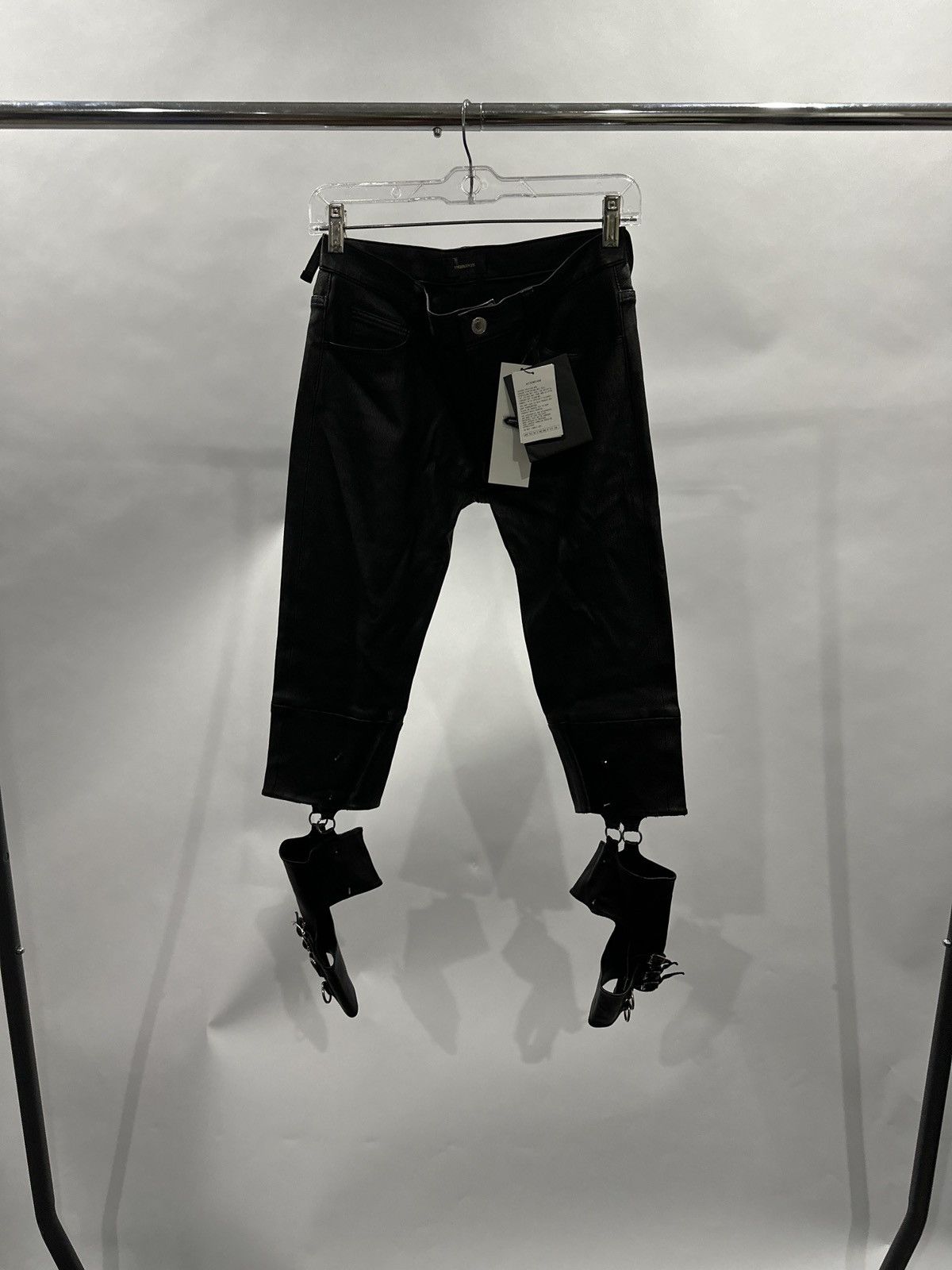 image of Jun Takahashi x Undercover Lambskin Bondage Pants in Black, Women's (Size 26)