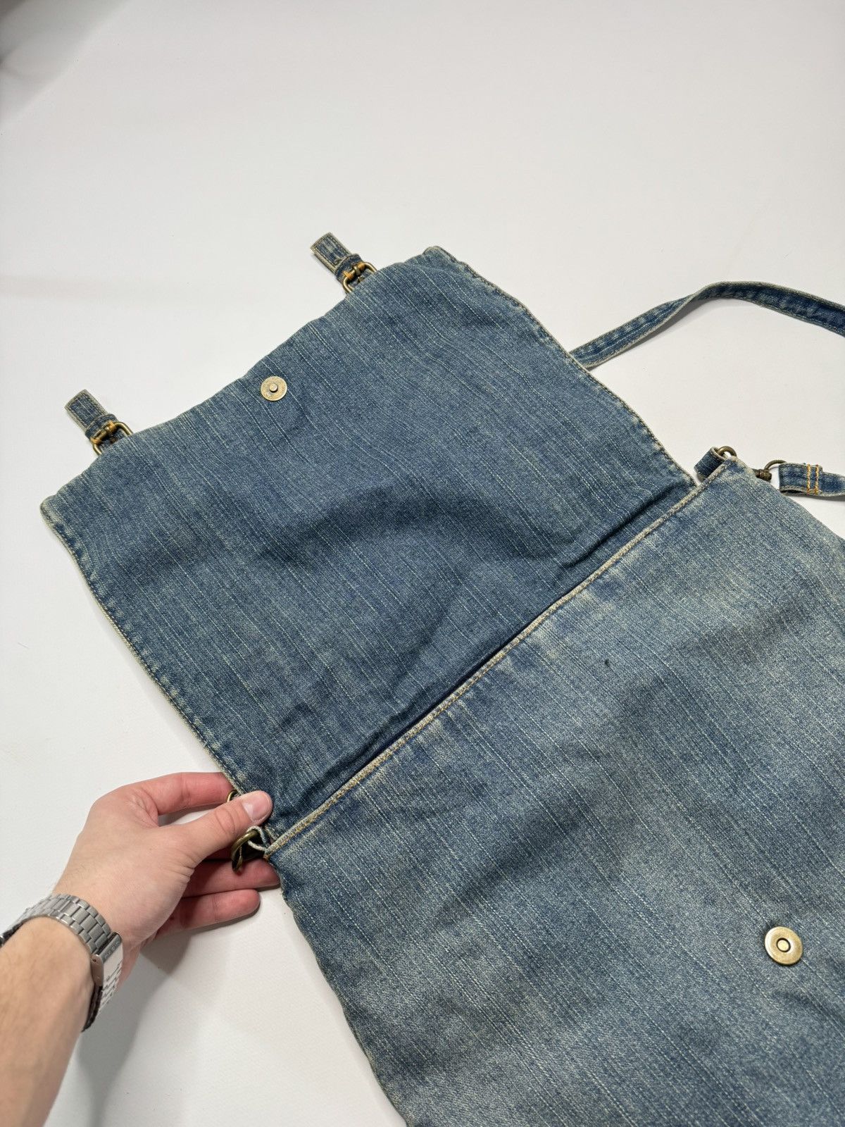 Japanese Brand Vintage denim messenger bag if6was9 avant garde japanese 90s Size ONE SIZE - 4 Thumbnail