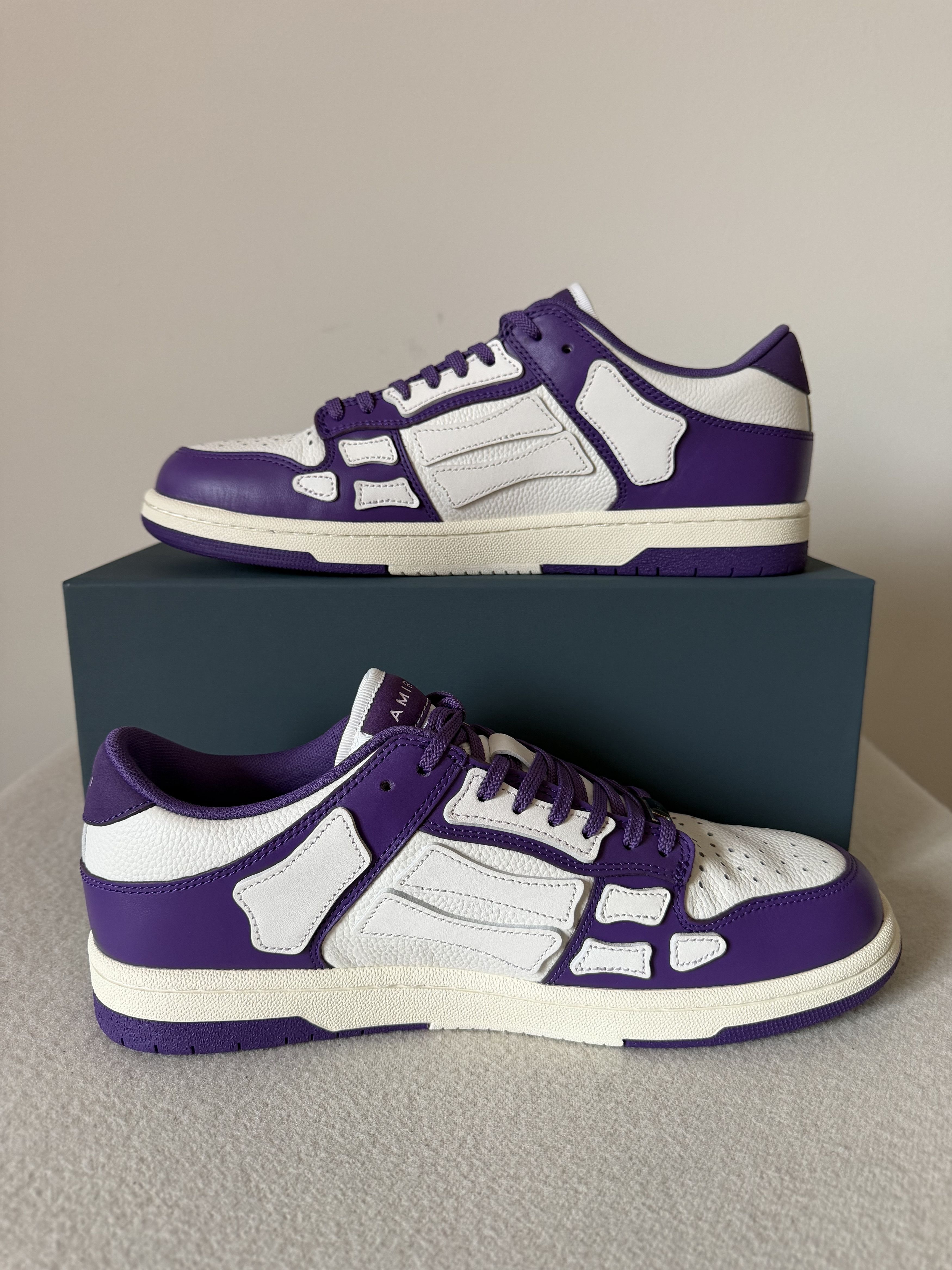 Amiri Amiri Skel Top Low in Purple White Size US 13 / EU 46 - 3 Thumbnail