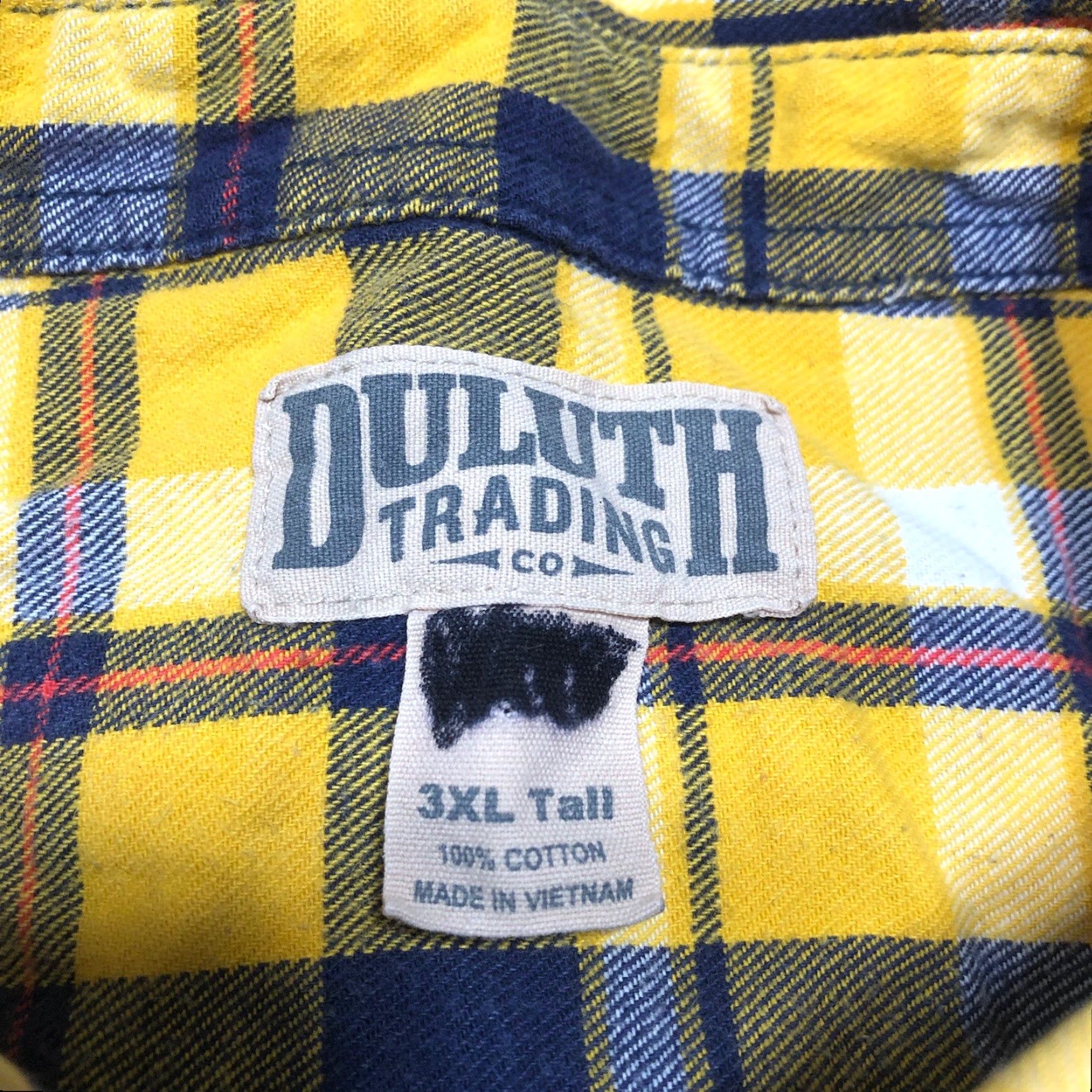 Vintage Duluth Flannel Shirt Mens 3XLT Yellow Blue Plaid Button-Up Chest 60in Workwear Outdoor Casual Size US XXL / EU 58 / 5 - 5 Thumbnail