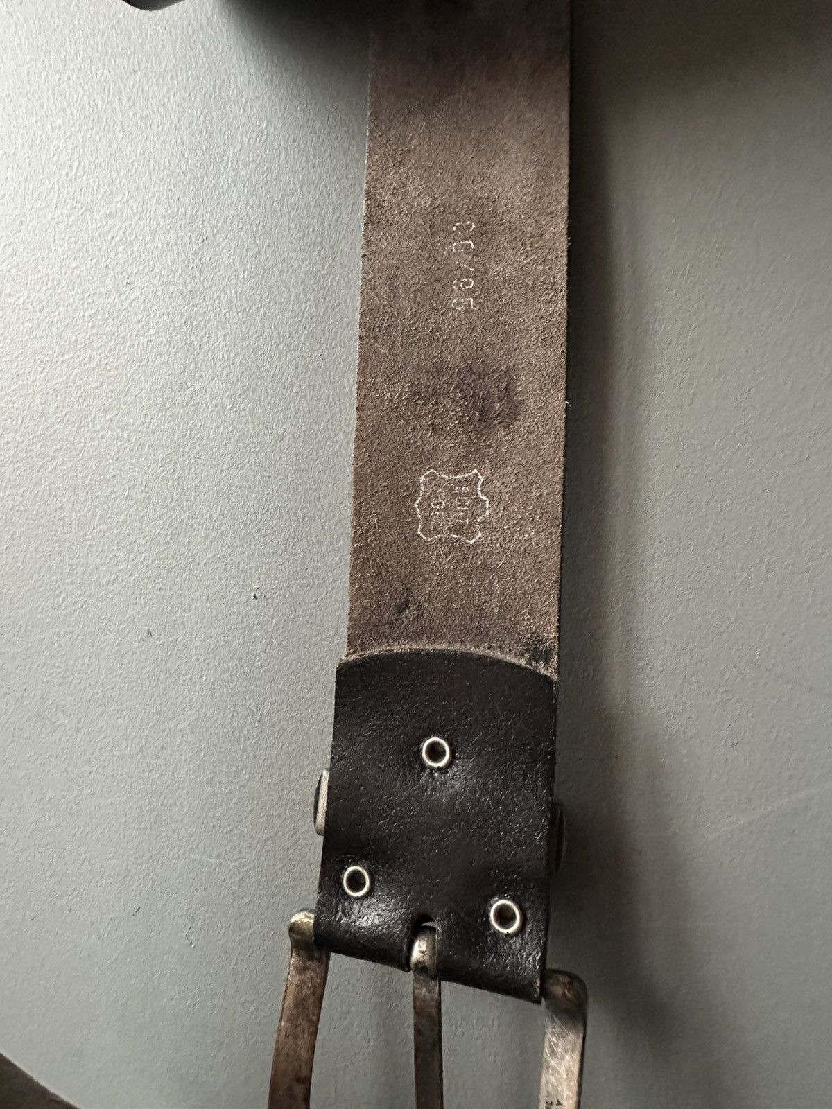 Vintage Vintage Italy Leather Belt Edelweiss Metal Concho Size ONE SIZE - 5 Thumbnail