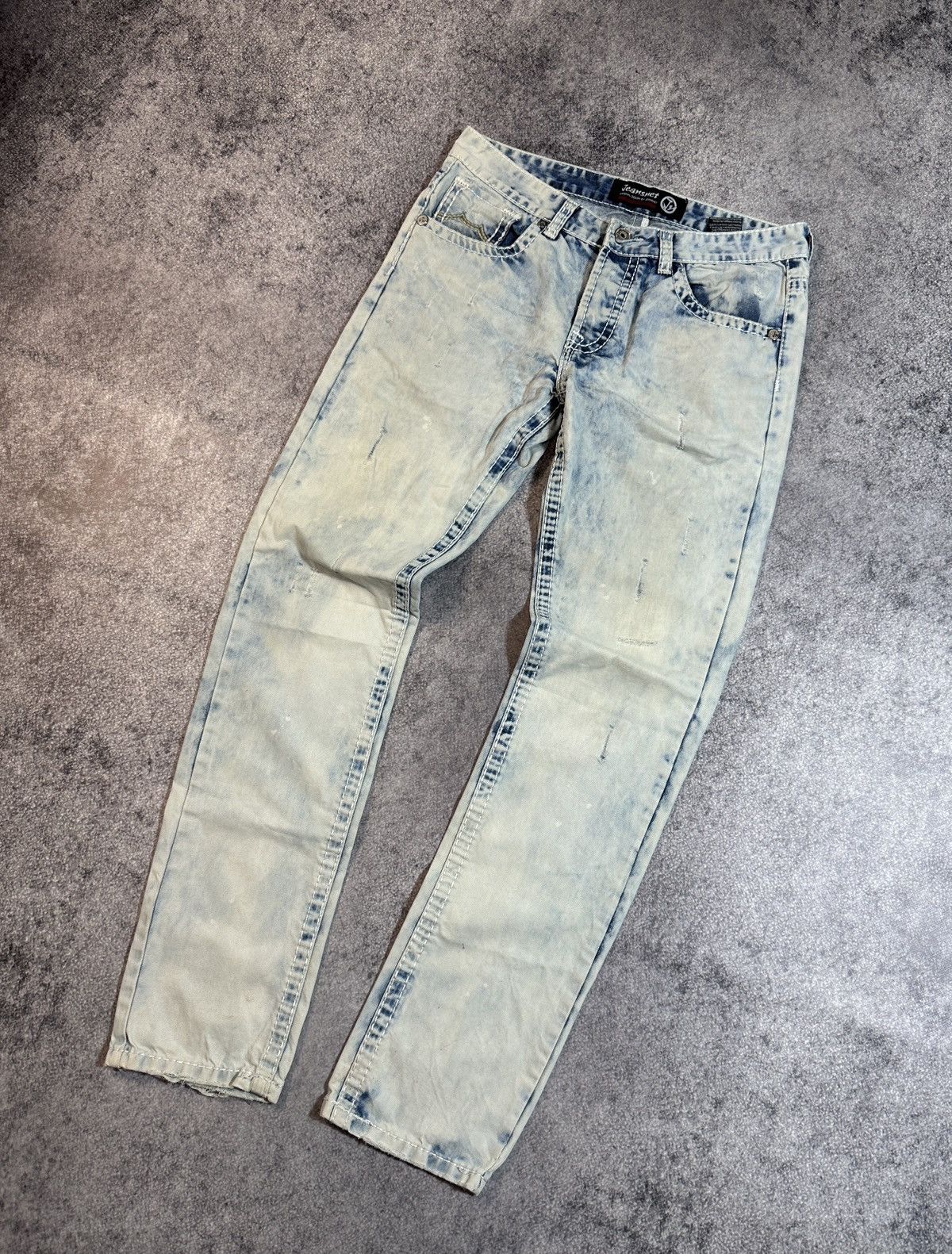 Japanese Brand × Vintage Y2K Jeansnet Denim Streetwear Style Casual Jeans USA L Rare Size US 33 - 1 Thumbnail