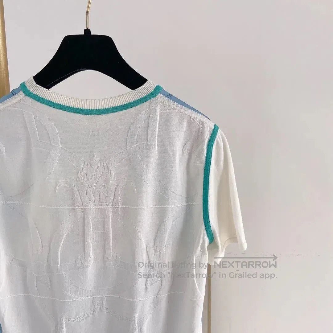 Hermes Hermes Blue Silk T-Shirt Size 34. Size XXS / US 00 / IT 34 - 5 Thumbnail