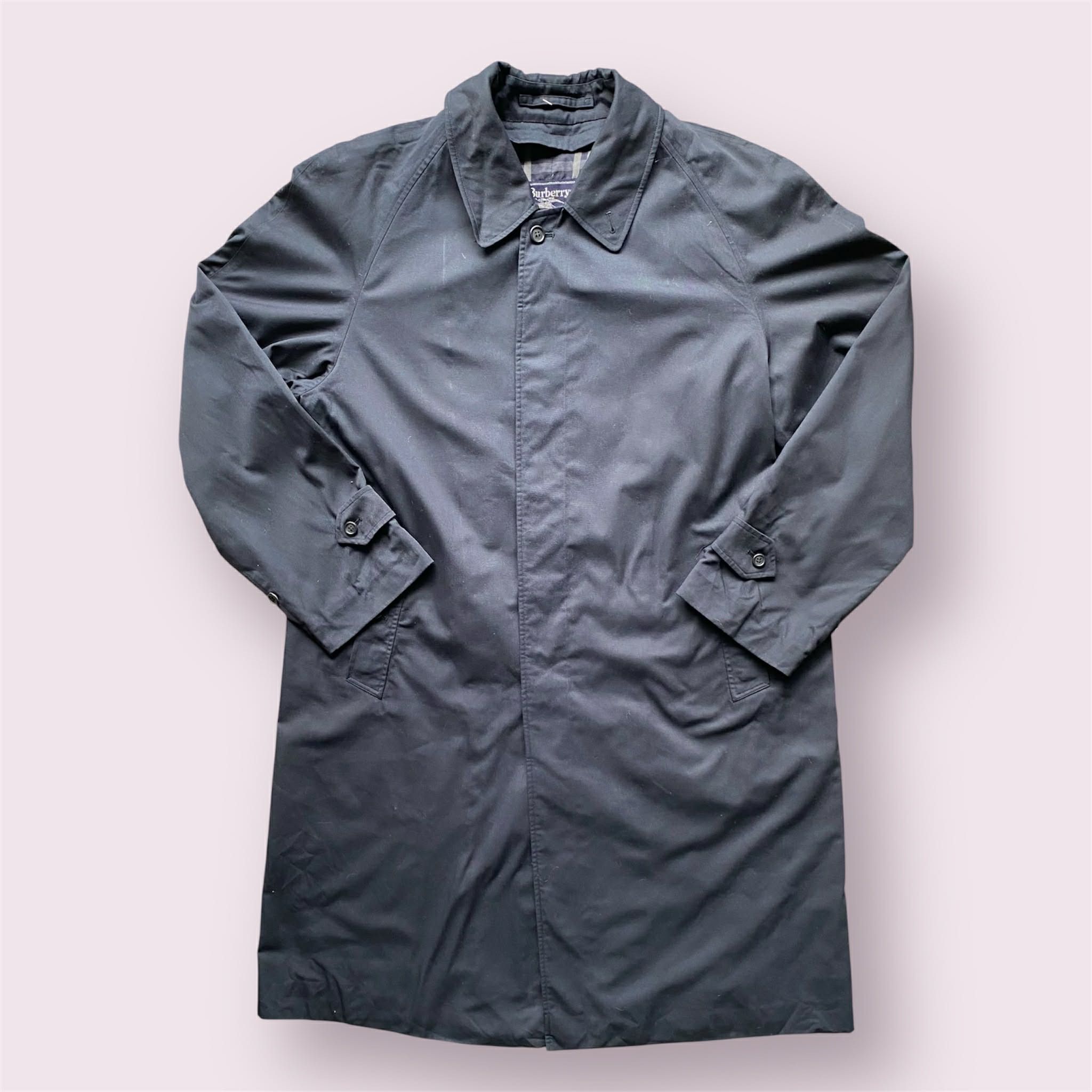 Burberry Prorsum Vintage Burberry Prorsum Trench Coat Nova Check Dark Blue Size US XL / EU 56 / 4 - 1 Thumbnail