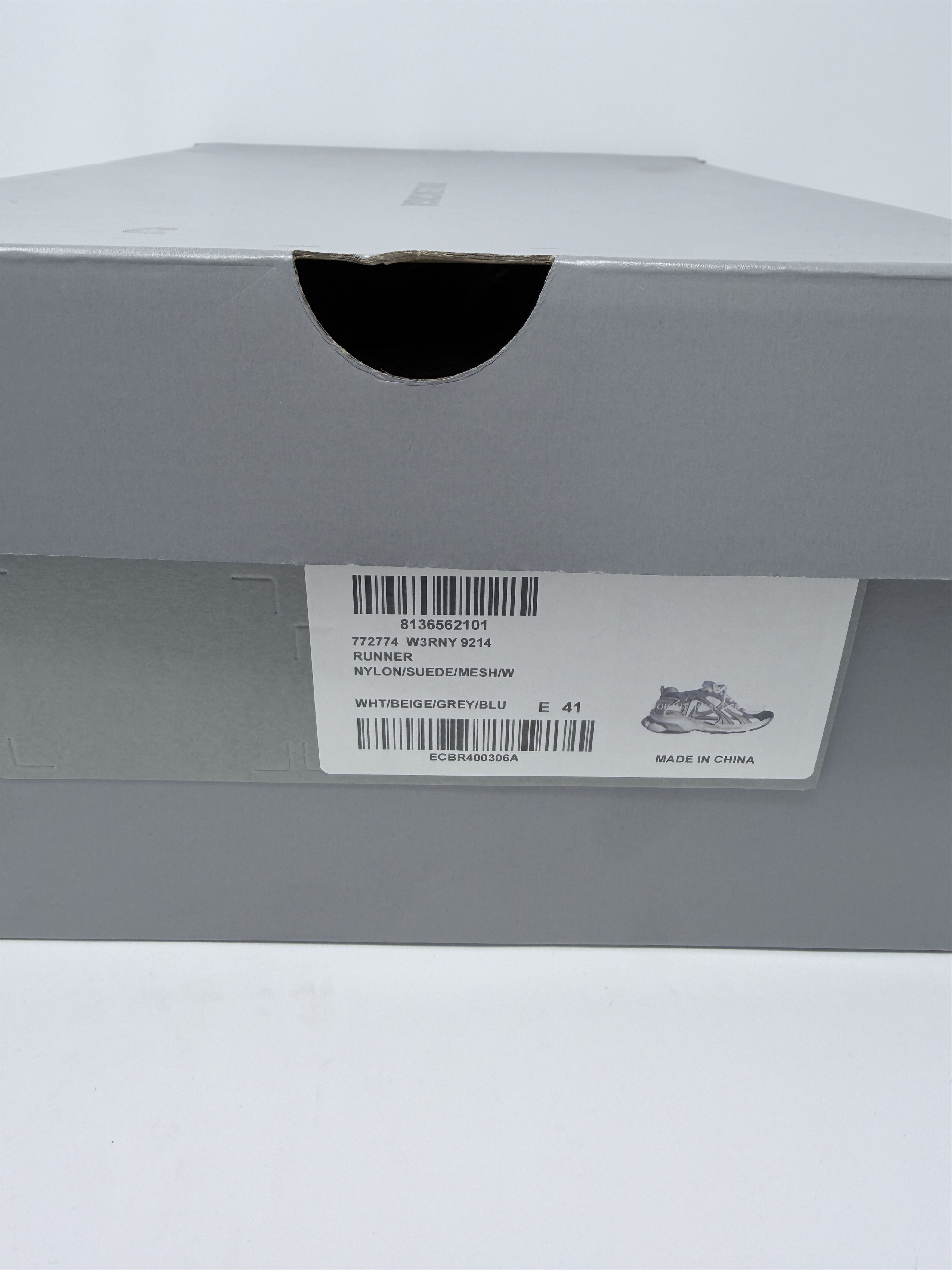 Balenciaga Balenciaga Runner 1.0 Nylon Suede White Blue Gray Size US 8 / EU 41 - 11 Thumbnail