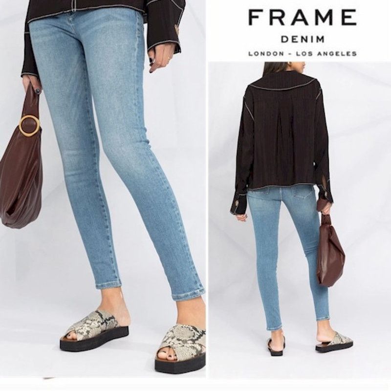 Frame NWT FRAME Le One Skinny Cropped Jeans Organic Cotton Stretch Size 26" / US 2 / IT 38 - 1 Thumbnail