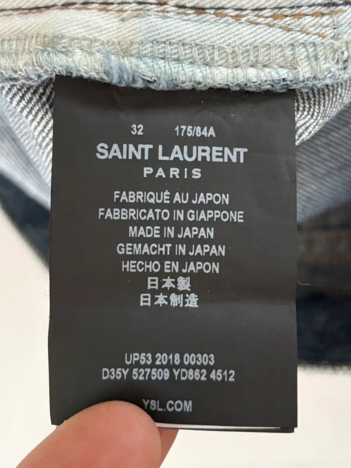 Saint Laurent Paris Saint Laurent 18FW Distressed Denim Jeans Size US 32 / EU 48 - 9 Thumbnail