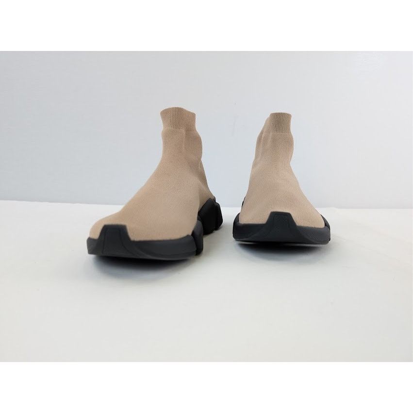 Balenciaga o1rshd1 Speed 2.0 LT Recycled Knit Sneaker in Beige / Black Size US 9 / EU 42 - 7 Thumbnail