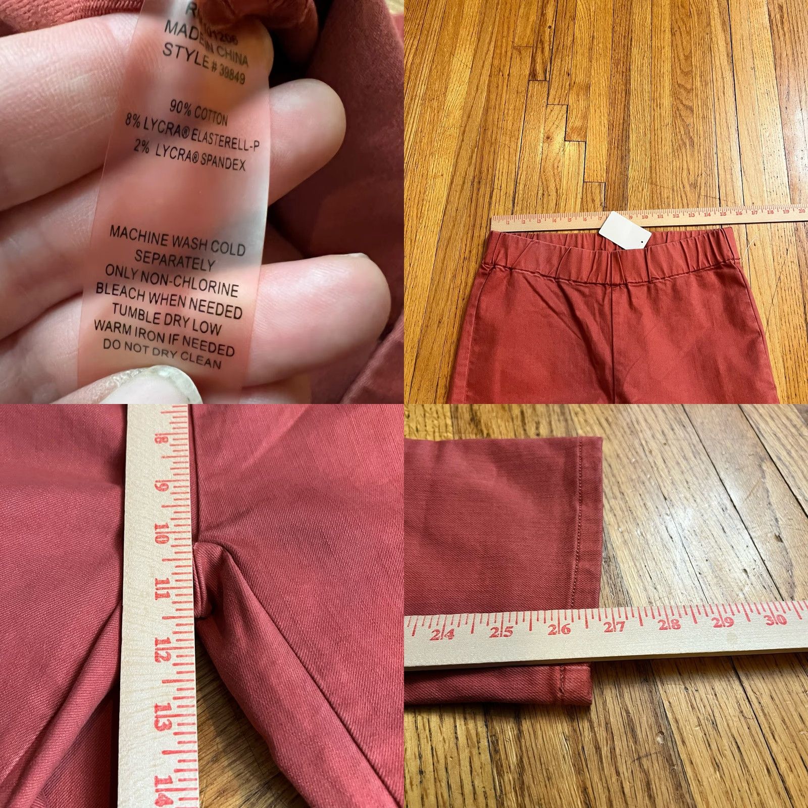Soft Surroundings Soft Surroundings Pants Cropped Womens Petite PS Pull On Leggings Coral Orange Millennials Size 28" / US 6 / IT 42 - 8 Thumbnail