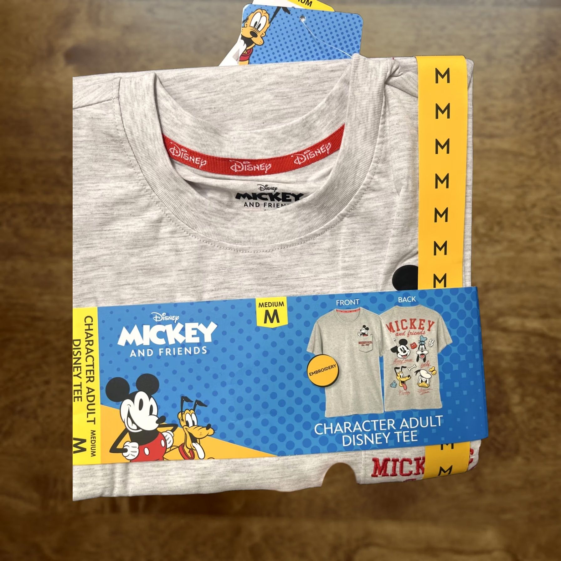 Disney Disney Mickey And Friends Shirt Mens Medium Gray Embroidered Graphic Tee T-Shirt Size US M / EU 48-50 / 2 - 1 Thumbnail