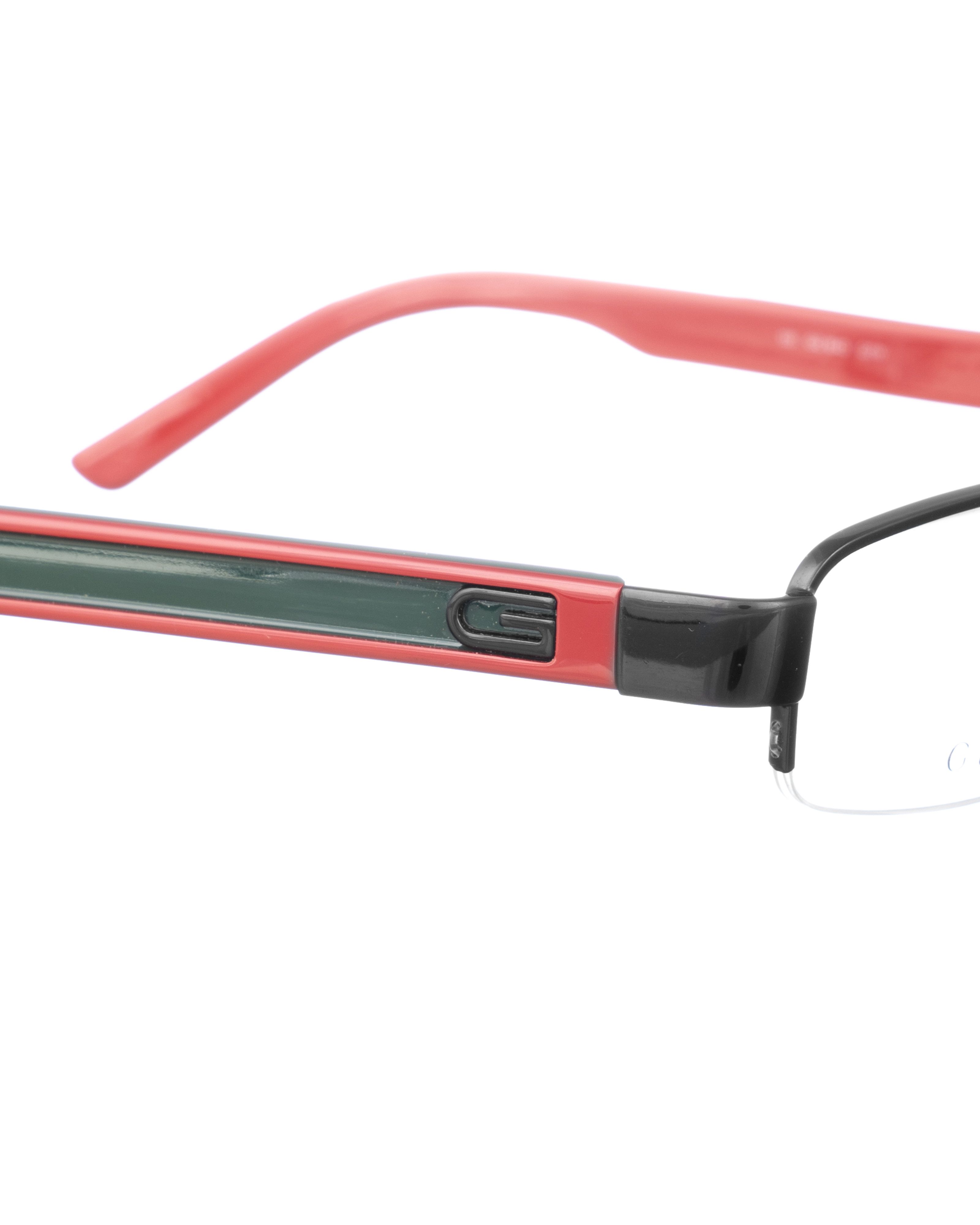 Gucci Gucci 00s Green & Red Half Rim Glasses Size ONE SIZE - 2 Thumbnail