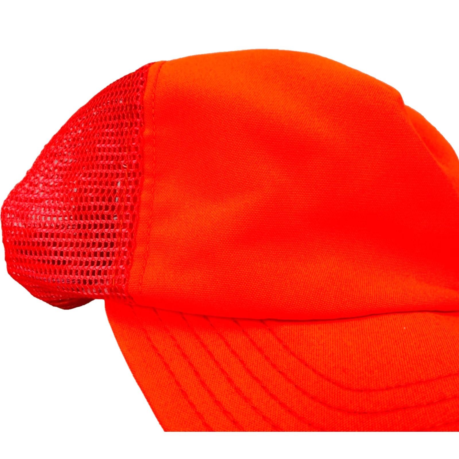 Vintage VINTAGE Blaze Orange Camo Trucker Hat Cap Snapback Made In USA Blank Hunting Men Size 44L - 2 Thumbnail