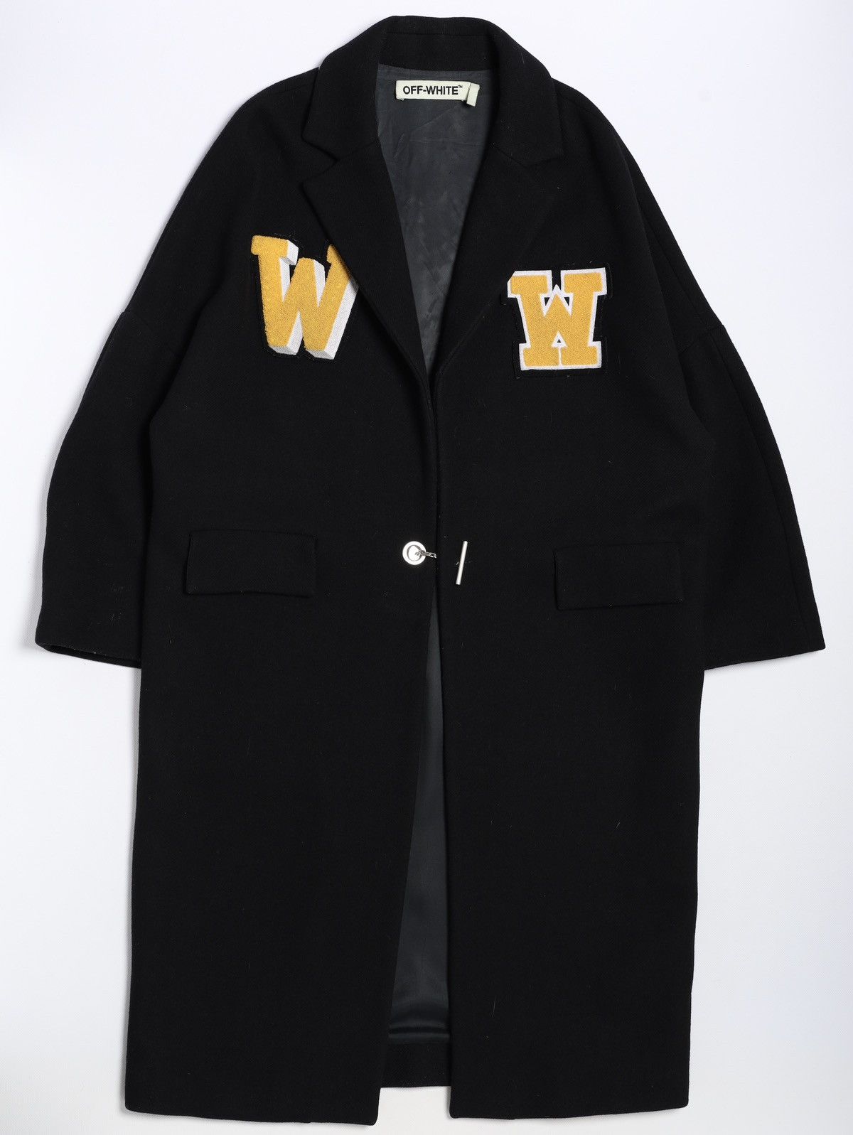 Off-White Off White Vintage Coat W Patches Logo Bar Wool Size US XS / EU 42 / 0 - 1 Thumbnail