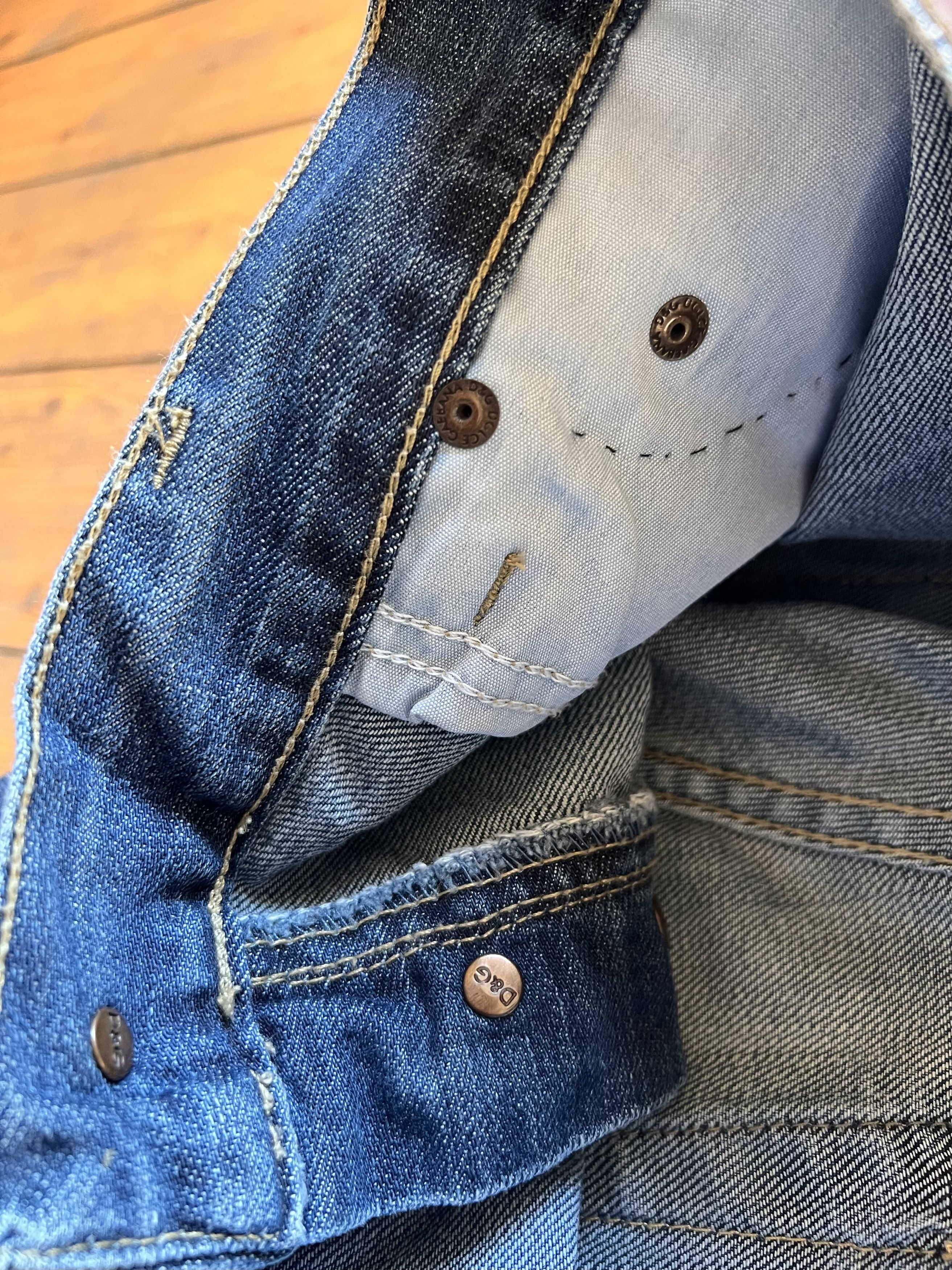 Denime DG Vintage Distressed Jeans Pants 1980s Size US 32 / EU 48 - 10 Thumbnail
